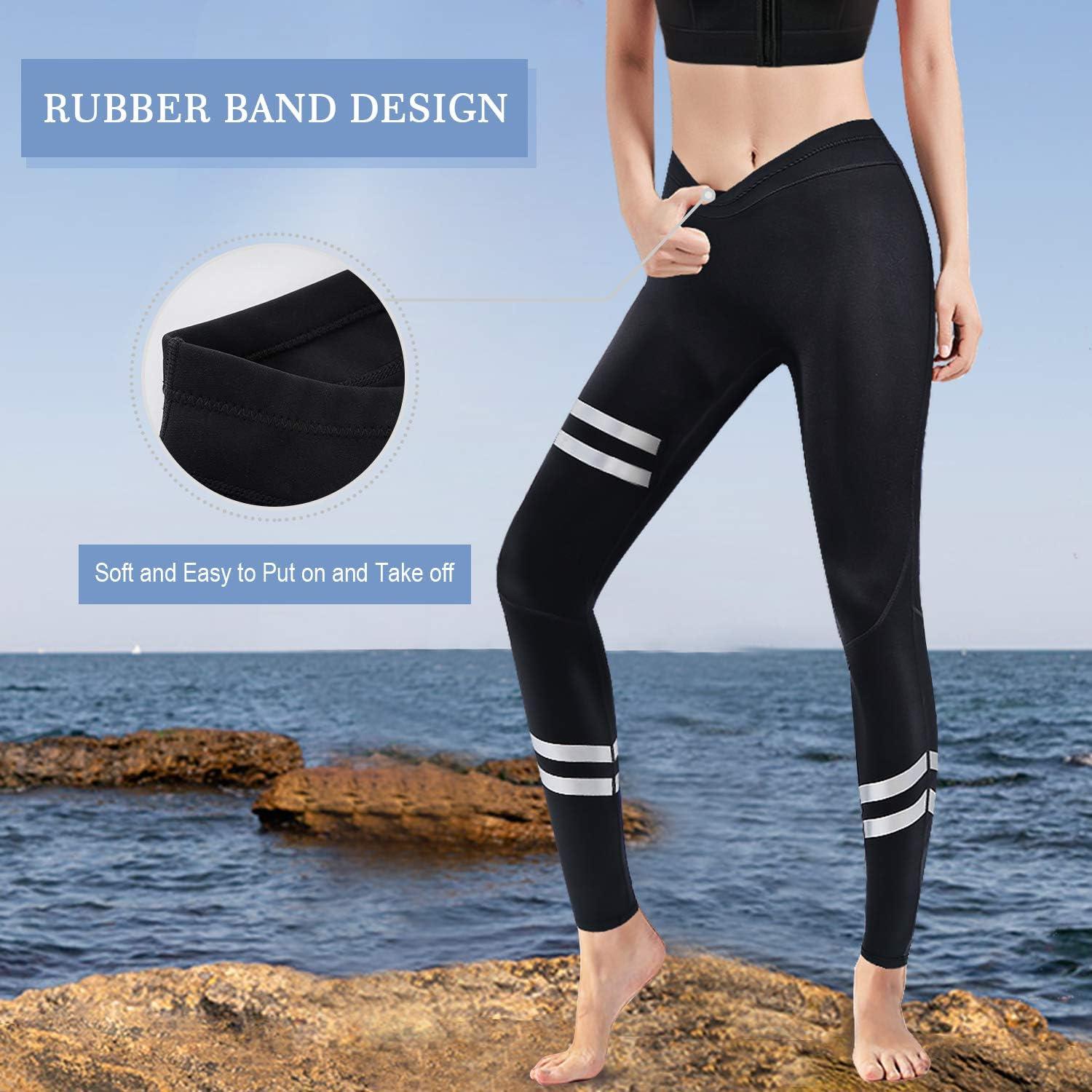 CtriLady Women's Wetsuit Long Pants,1.5mm Neoprene Pants Wetsuit Legging  Keep Warm for Swimming Surfing Diving Kayaking Black XX-Large