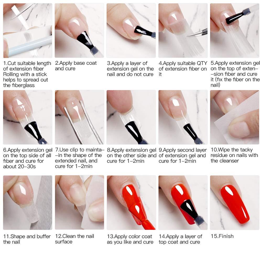 Magical Silk Fiberglass Nail Extension Kit with Building Gel Nail