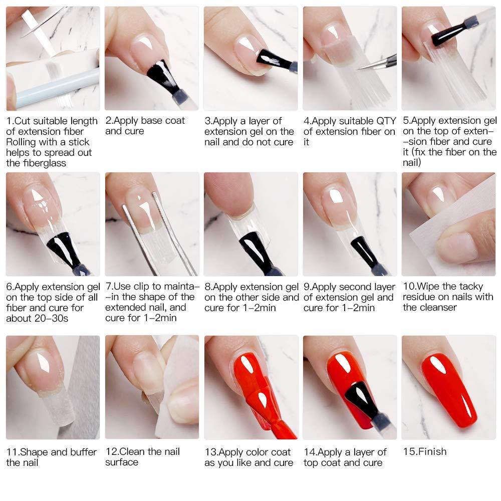 1 Set Nail Extension Glue Nail Extension Fiberglass Fiber Glass Silk Nails  Wrap Stickers Nail Form Nail Art Tools | Fruugo BH