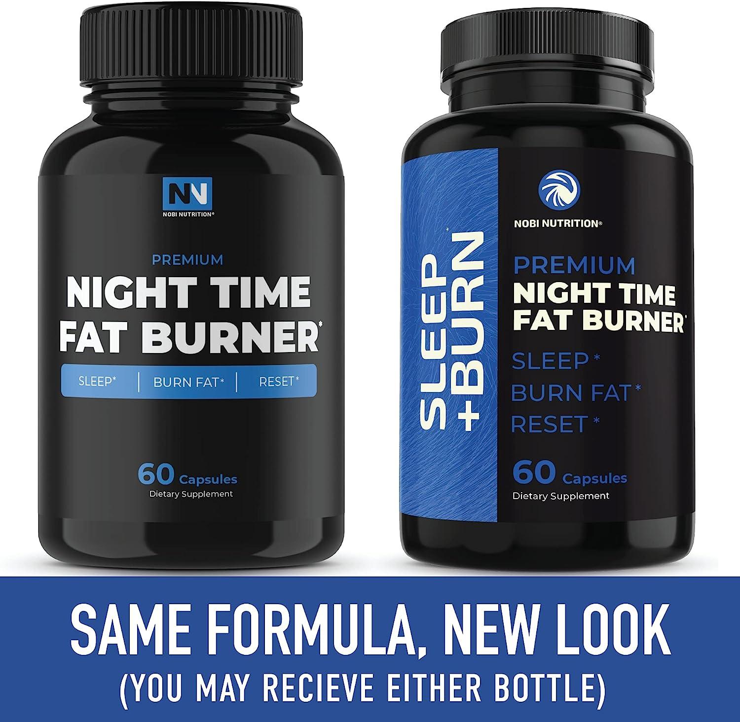 Nobi Nutrition Night Time Fat Burner Sleep Aid an Appetite Suppressant - 60  Capsules
