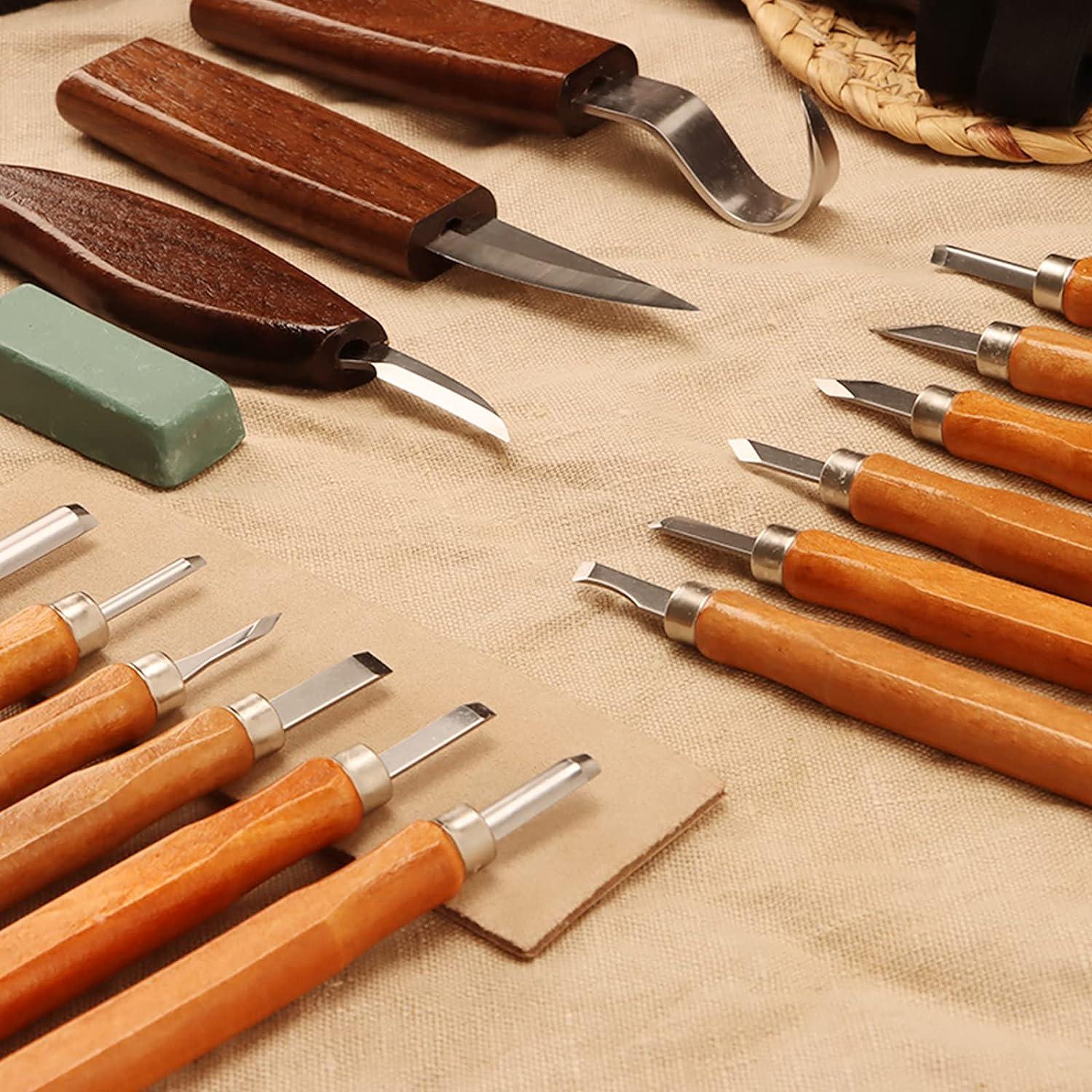 Wood Carving Tools, Wood Carving Knives, 10 in 1 Whittling Wood  Carving Kit for Adult, Kids and Beginners : Arts, Crafts & Sewing