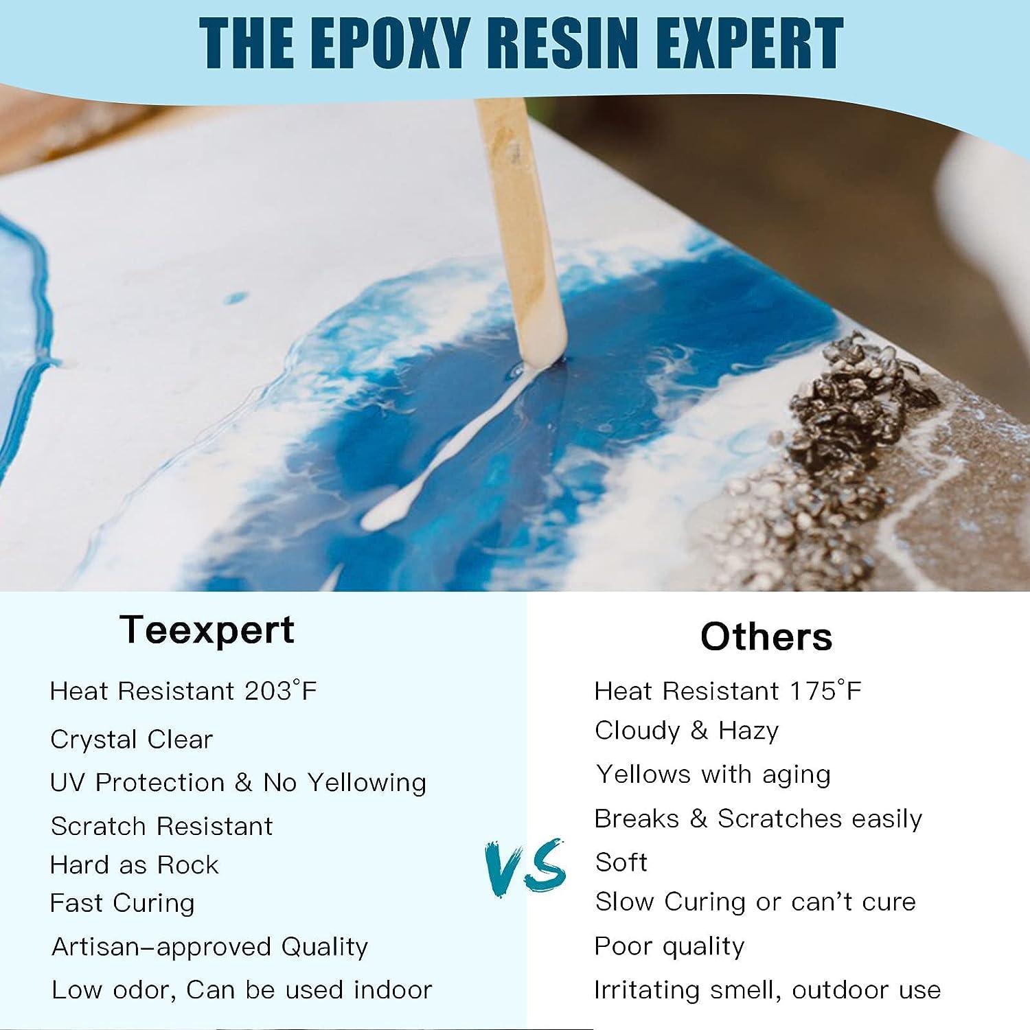 Teexpert Epoxy Resin Kit for Beginners, Resin Kit with Coaster Molds,  Crystal Clear Art Casting Resin for DIY Resin Coasters 16 FL.OZ