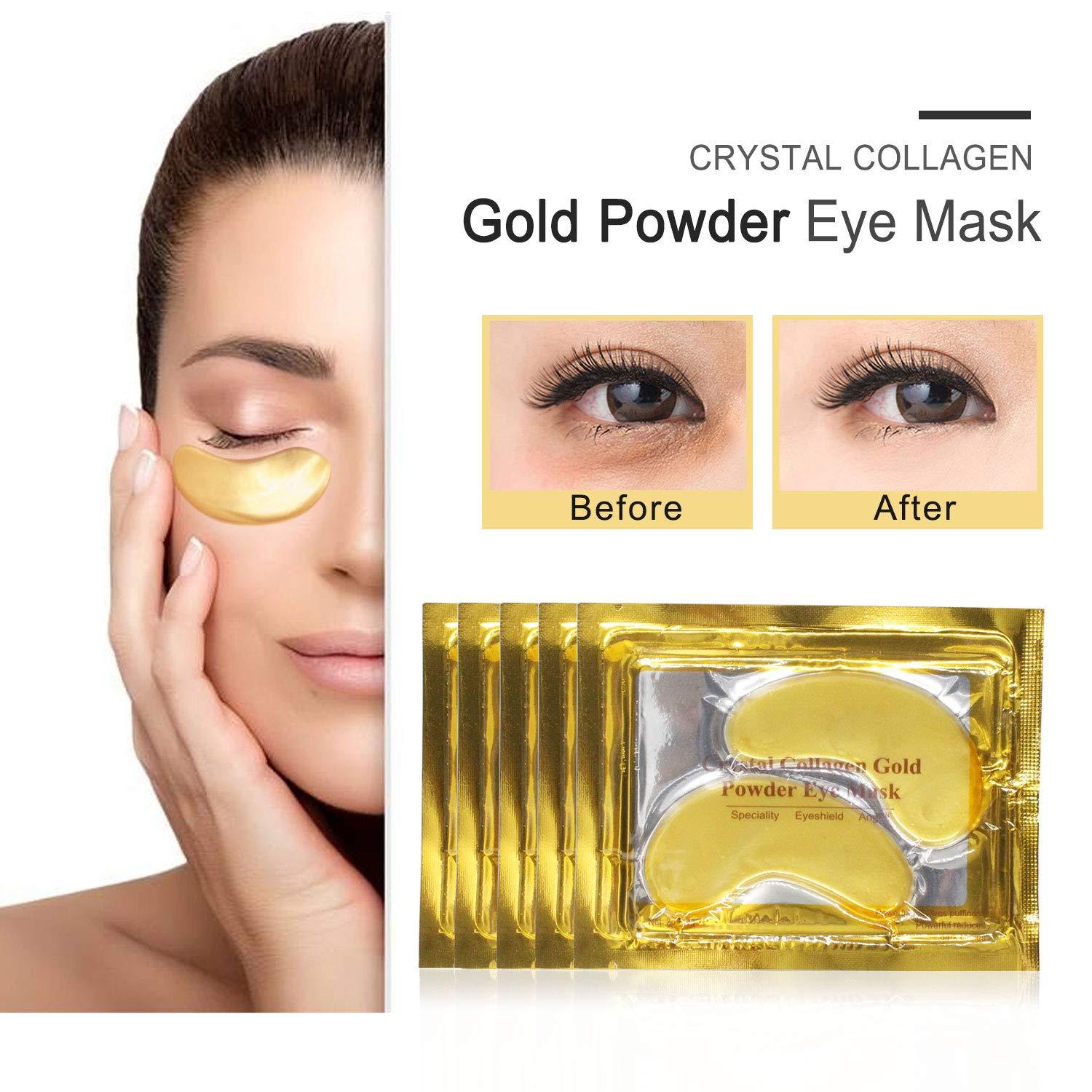 20 Pcs Under Eye Collagen Patches, 24K Golden Energizing Eye Recovery