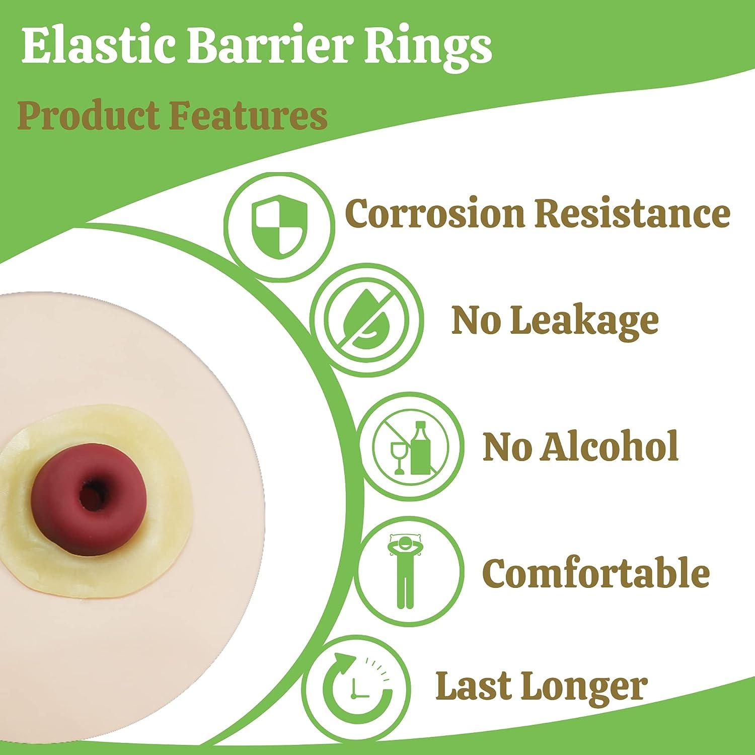 Elastic Moldable Ostomy Barrier Rings Outer Diameter 2" (48mm) 4mm Thickness Ostomy Supplies