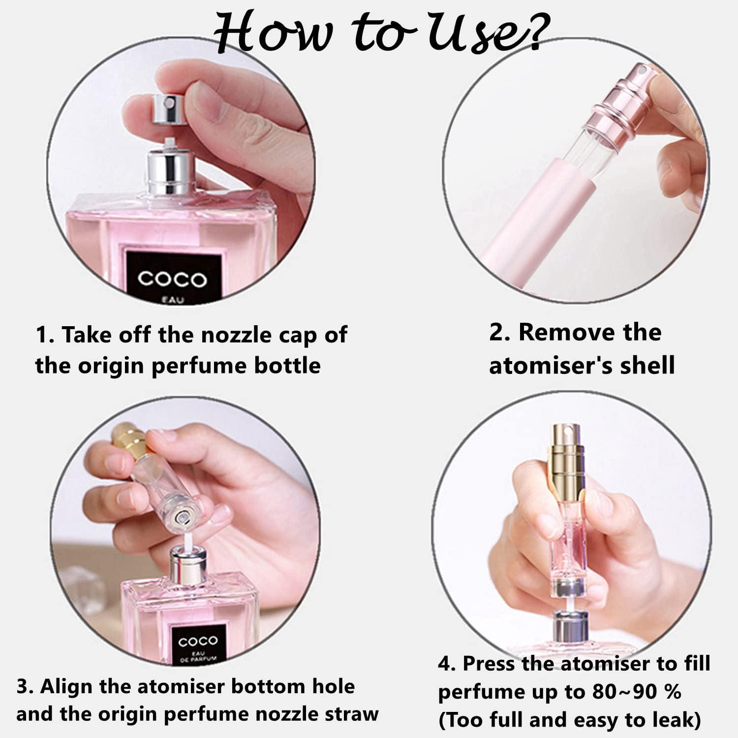 Travel Perfume Atomiser Refillable Underfill Perfume Atomizer Mini