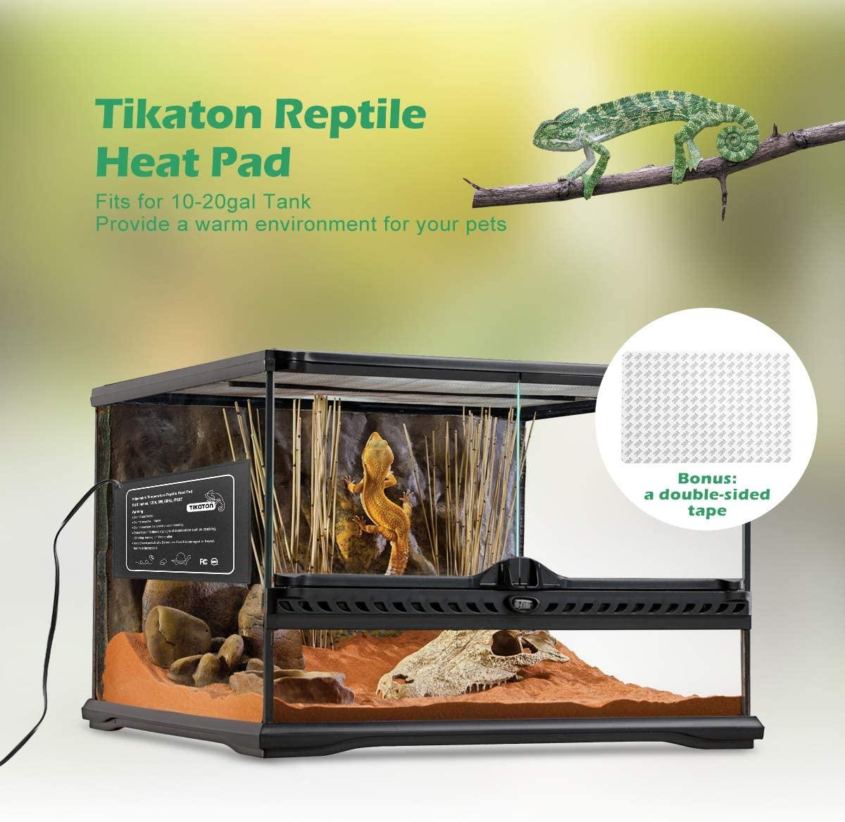 VIVOSUN Reptile Heating Pad 8x12 Inch with Thermostat Combo Under Tank  Terrarium Heating Mat Waterproof for Turtles, Lizards, Frogs, and Other