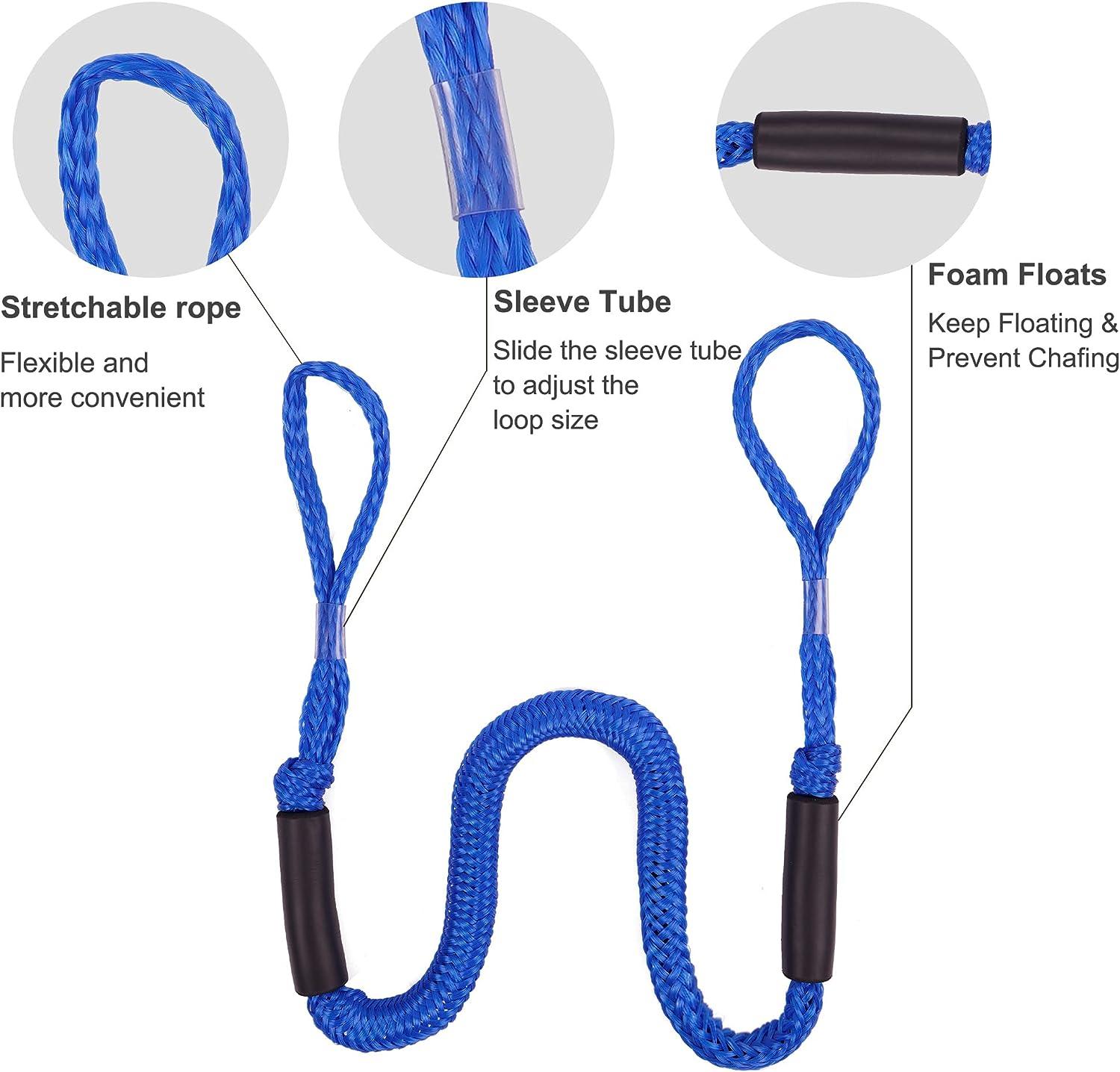 ABeauty Dock Lines Bungee Mooring Rope Bungee Dockline for Boat Jet Ski Kayak Pontoon PWC Boat