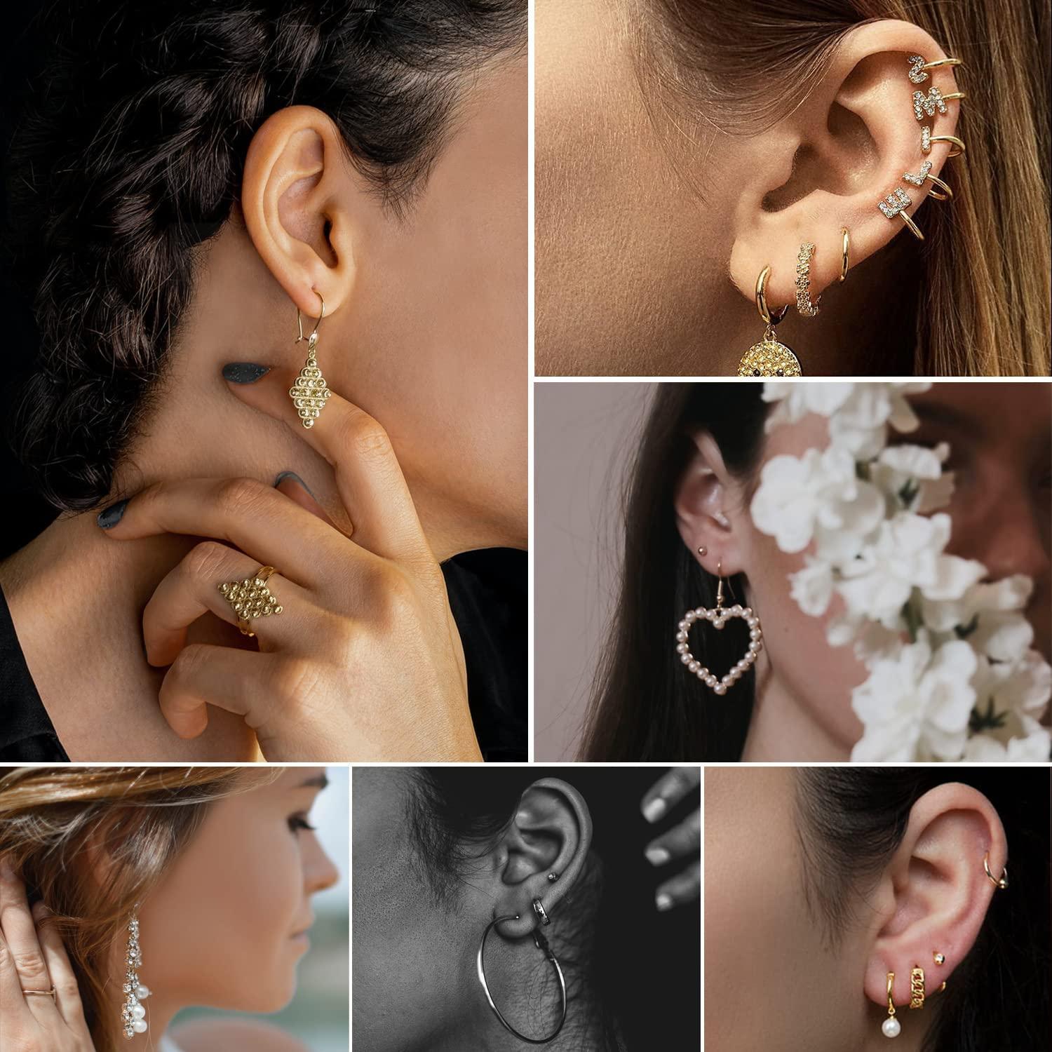 6 Pack Ear Piercing Kit Disposable Self Ear Piercing Gun No Pain Ear