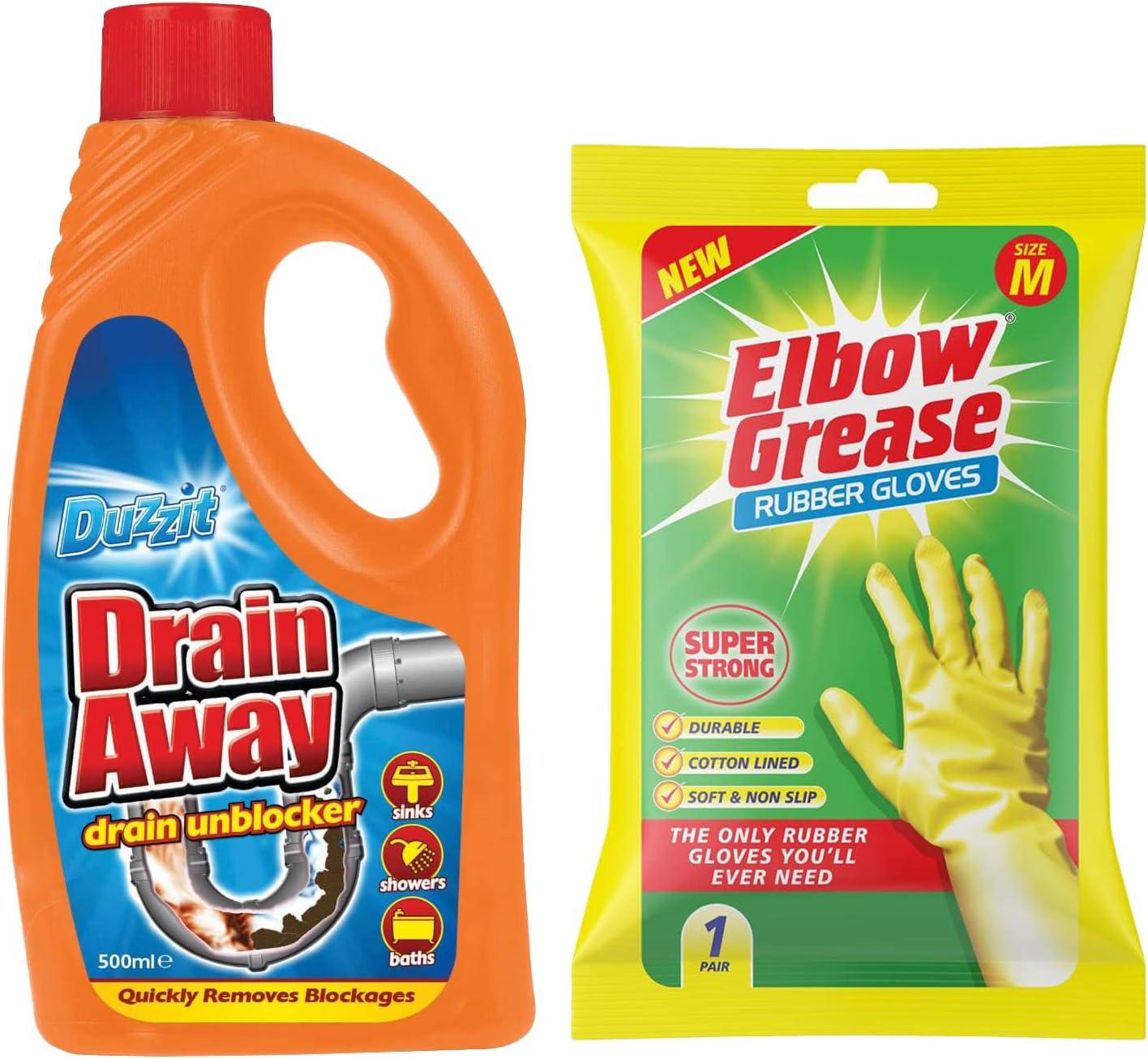 Duzzit Drain Away Drain Unblocker Liquid Formular for Sink Bath Shower