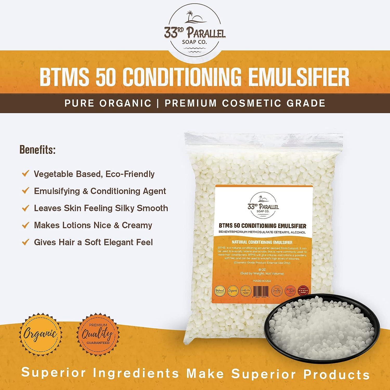 BTMS-50, Conditioning Emulsifying Wax, Vegetable Based Emulsifier for Hair  Care, Creams, Lotions, DIY Skin & Hair Care Product, Natural,100g -   Israel