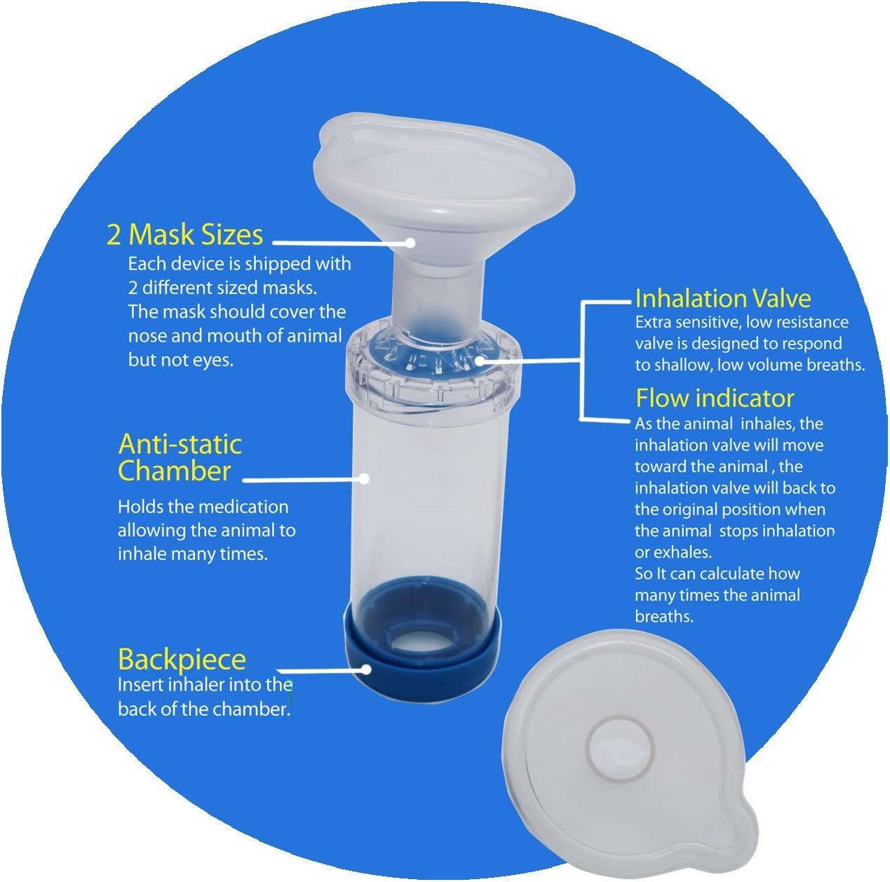 FreeSpace Cat/Dog Inhaler Spacer,Feline/Cannie Aerosol Chamber Inhaler