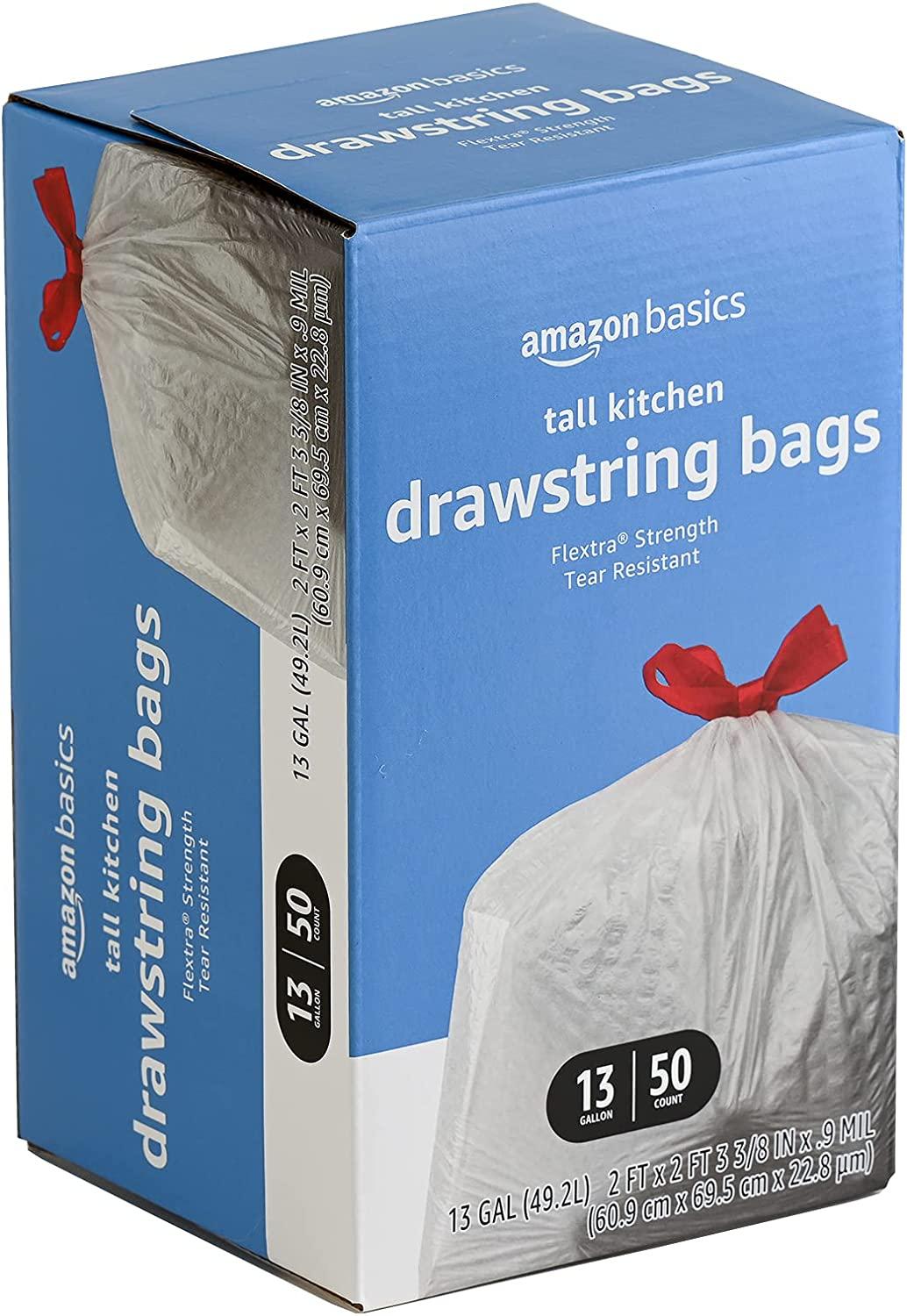 13-Gallon Tall Kitchen Trash Bags, 50 Count