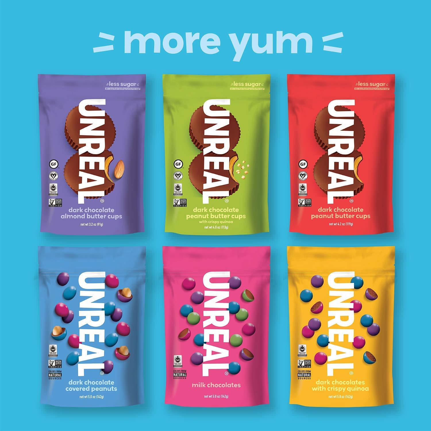 UNREAL Dark Chocolate Coconut Bars 3g Sugar Certified Vegan Gluten Free