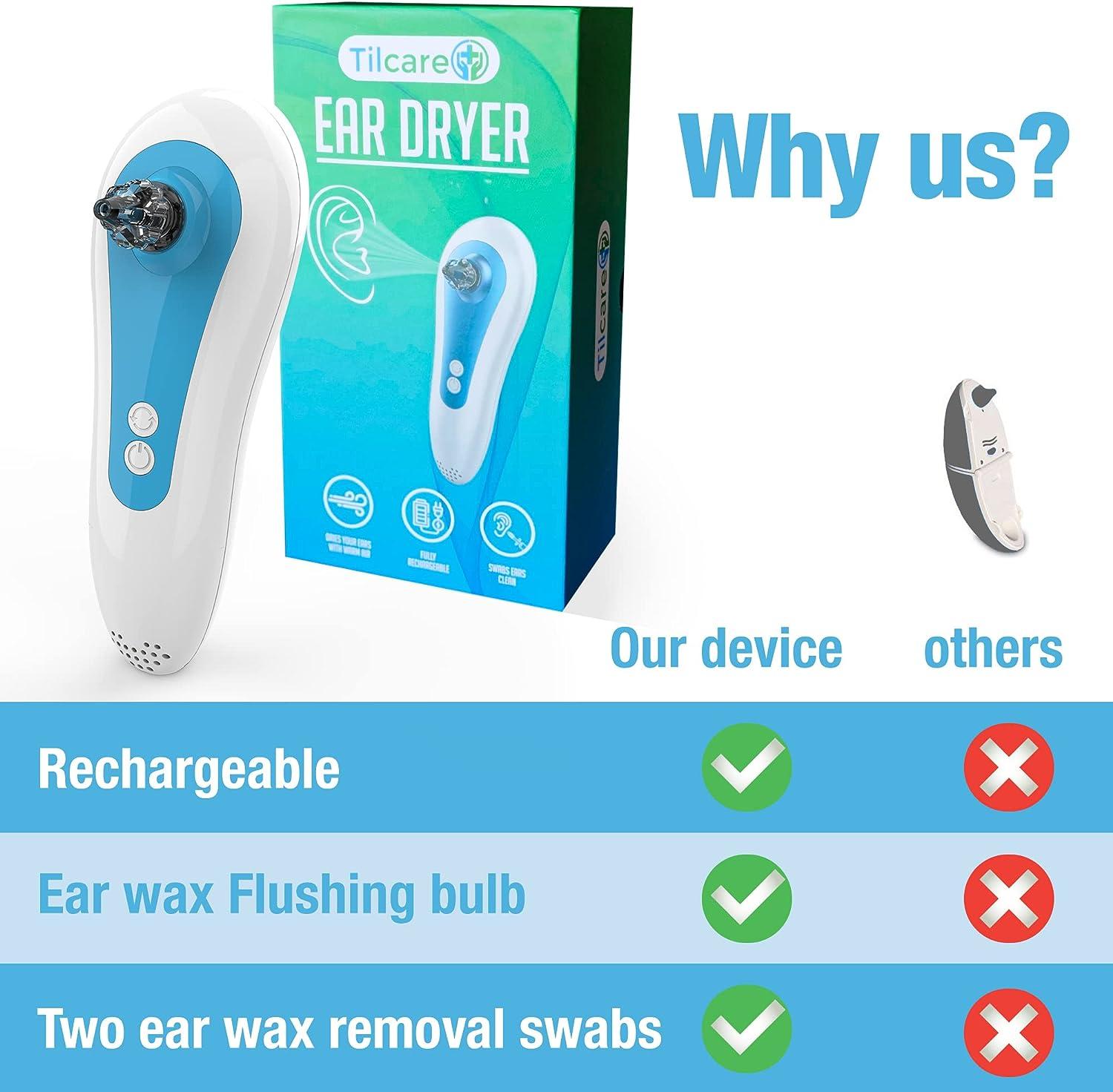 Electric Ear Dryer and Ear Wax Removal Tool by Tilcare Rechargeable