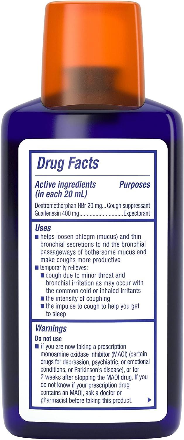 Delsym Max Strength Cough Plus Chest Congestion DM Liquid Cherry 6 fl. oz Relieves Cough