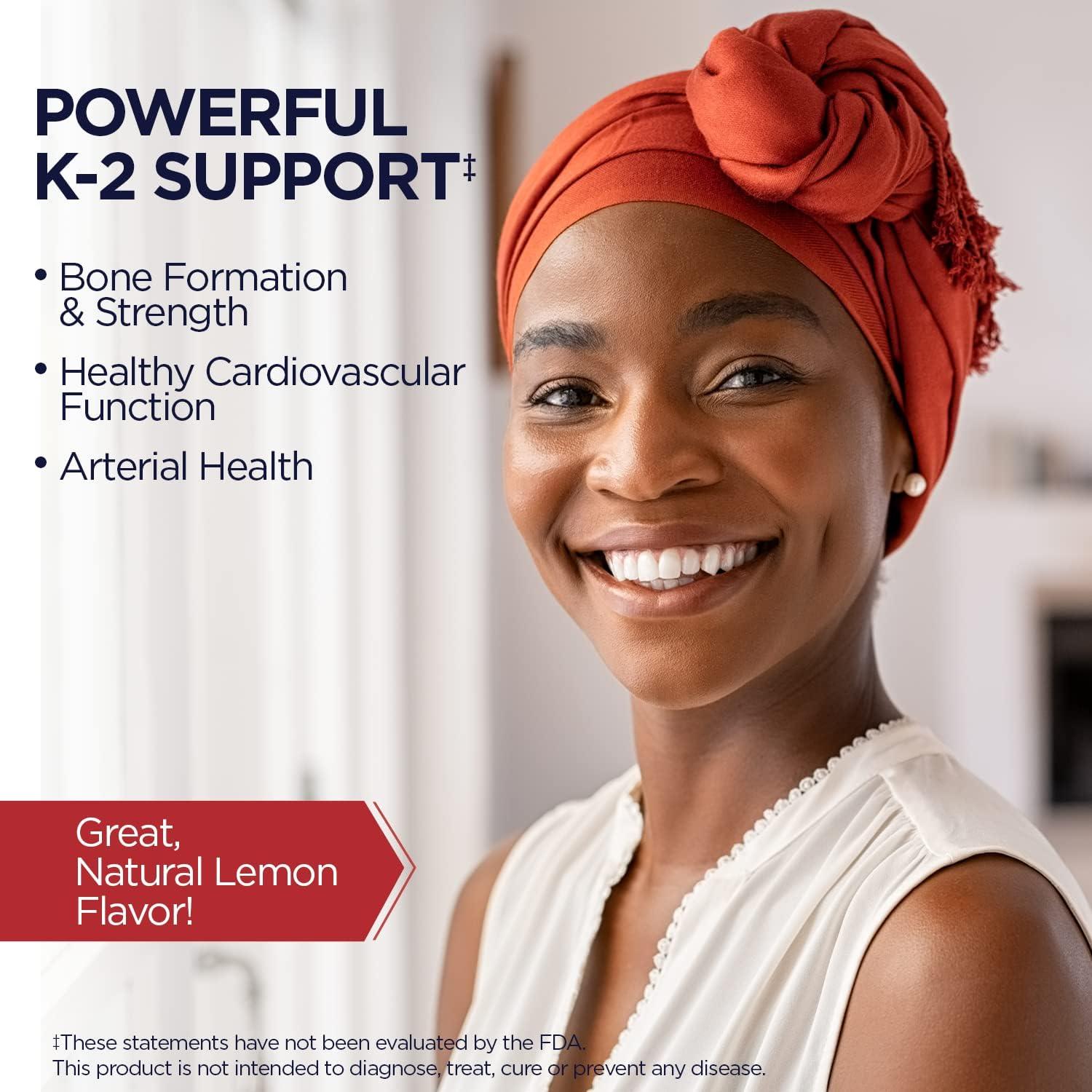 KAL Vitamin K2 500 mcg Bone Heart and Artery Health Supplement as