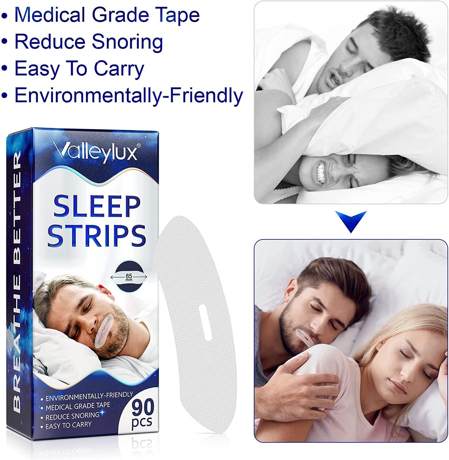 Sleep Strips by MYOTAPE  Improve Your Sleep Quality, Breathe Through Your  Nose During Sleep and Reduce Mouth Breathing and Snoring [Expert Designed  Mouth Tapes Using Elastic Tension] 