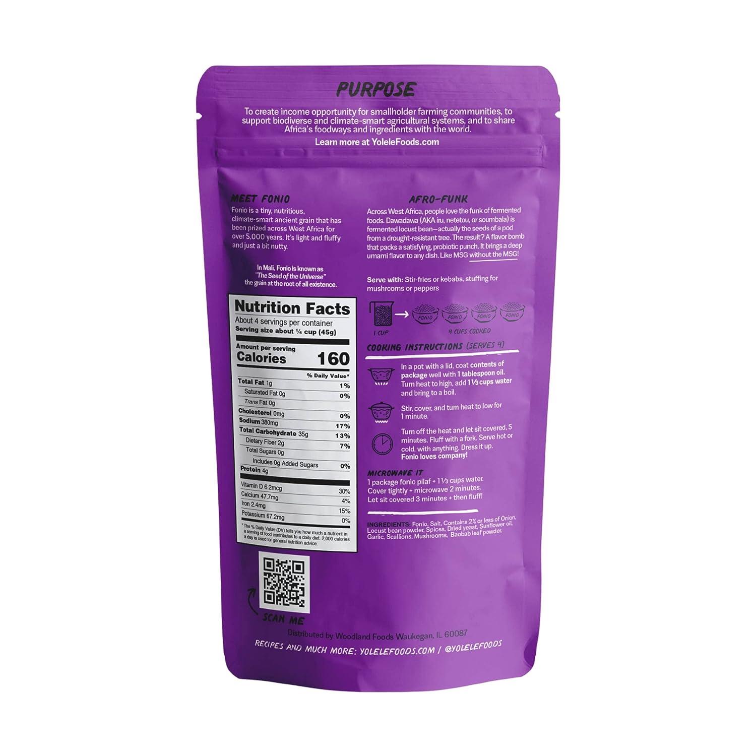 YOLELE Fonio Pilaf Afro Funk, 7 OZ