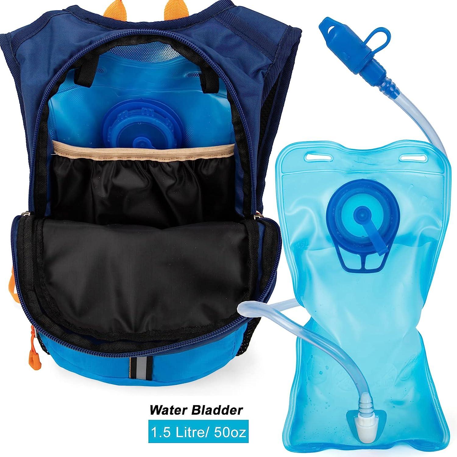 Ivygreen Kids Hydration Backpack, Hiking Backpack for Boys or Girls with  1.5L Water Bladder Blue