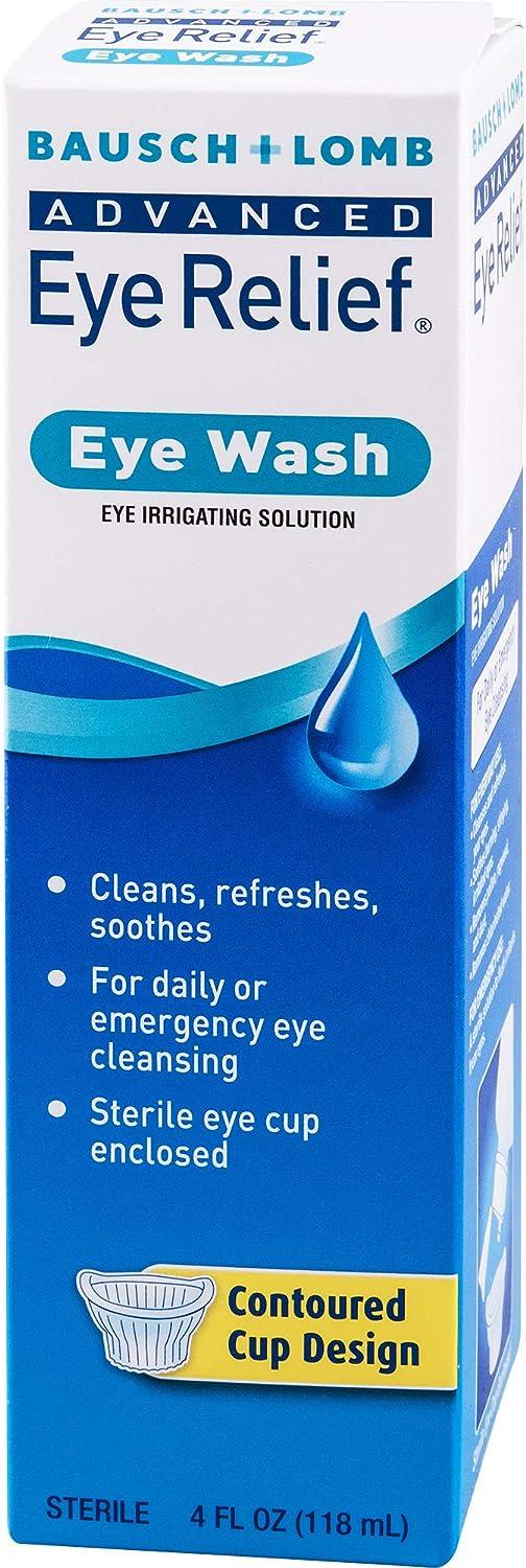 Eye Wash by Bausch & Lomb, Eye Relief Solution That Cleans, Refreshes