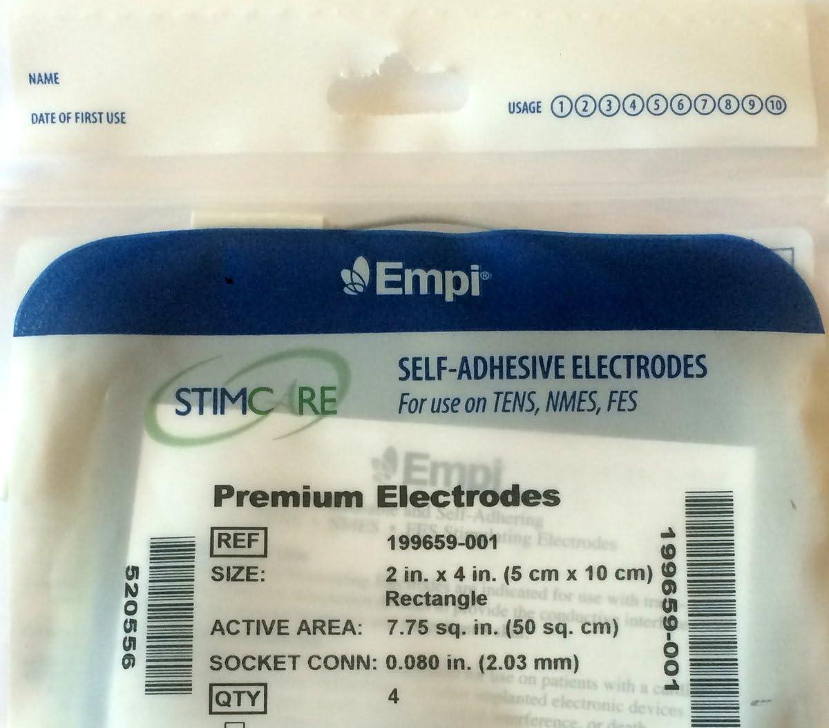 Empi StimCare Premium 2 x 4 Rectangle Electrodes 4 per Pack 199659001