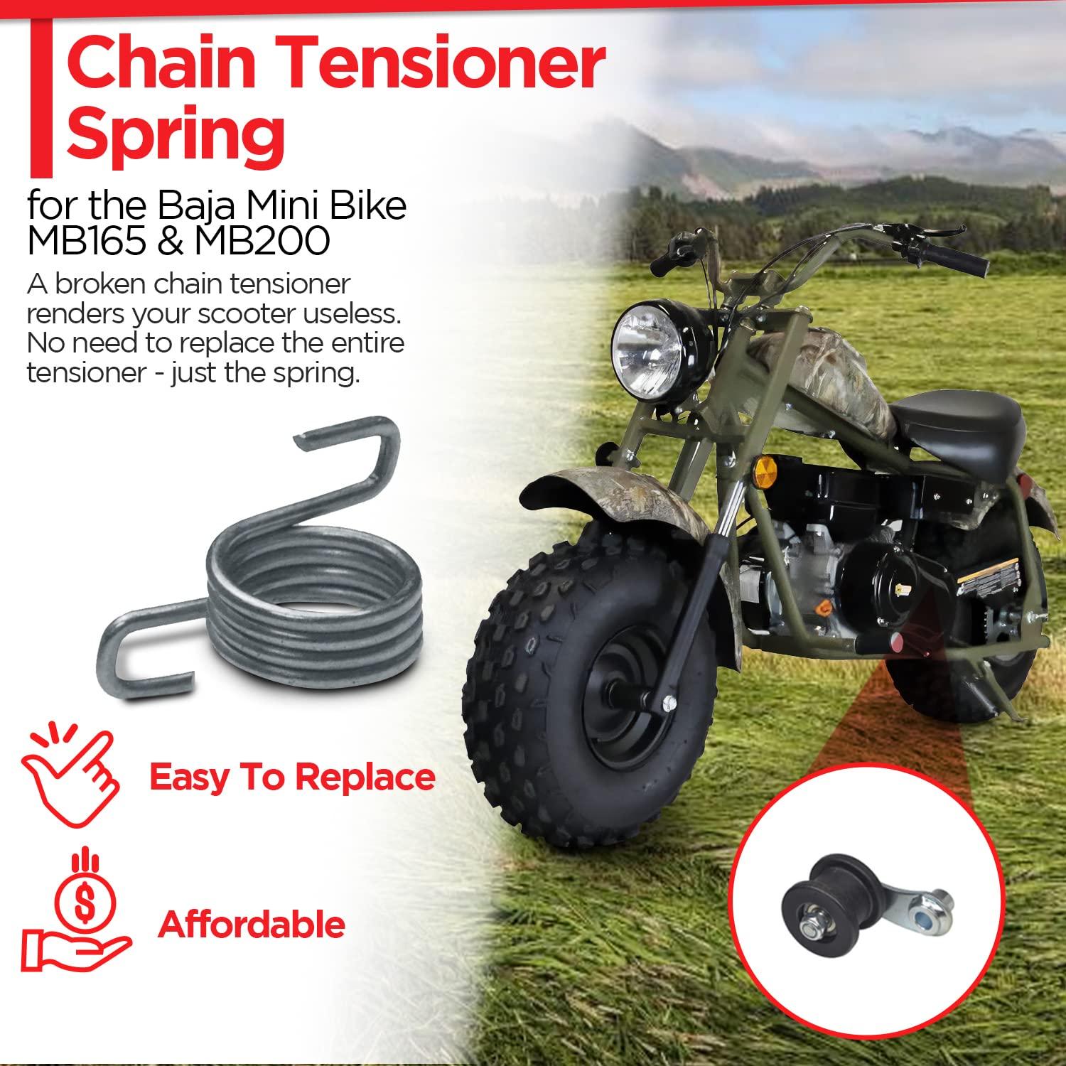 AlveyTech Chain Tensioner Spring - for The Coleman CT200U Trail & CT200U-EX, Falcon, 6.5 Hp 200 Mini Bike Gas and Electric Dirt Bikes, Trail Go-Kart Parts, 1-Pack