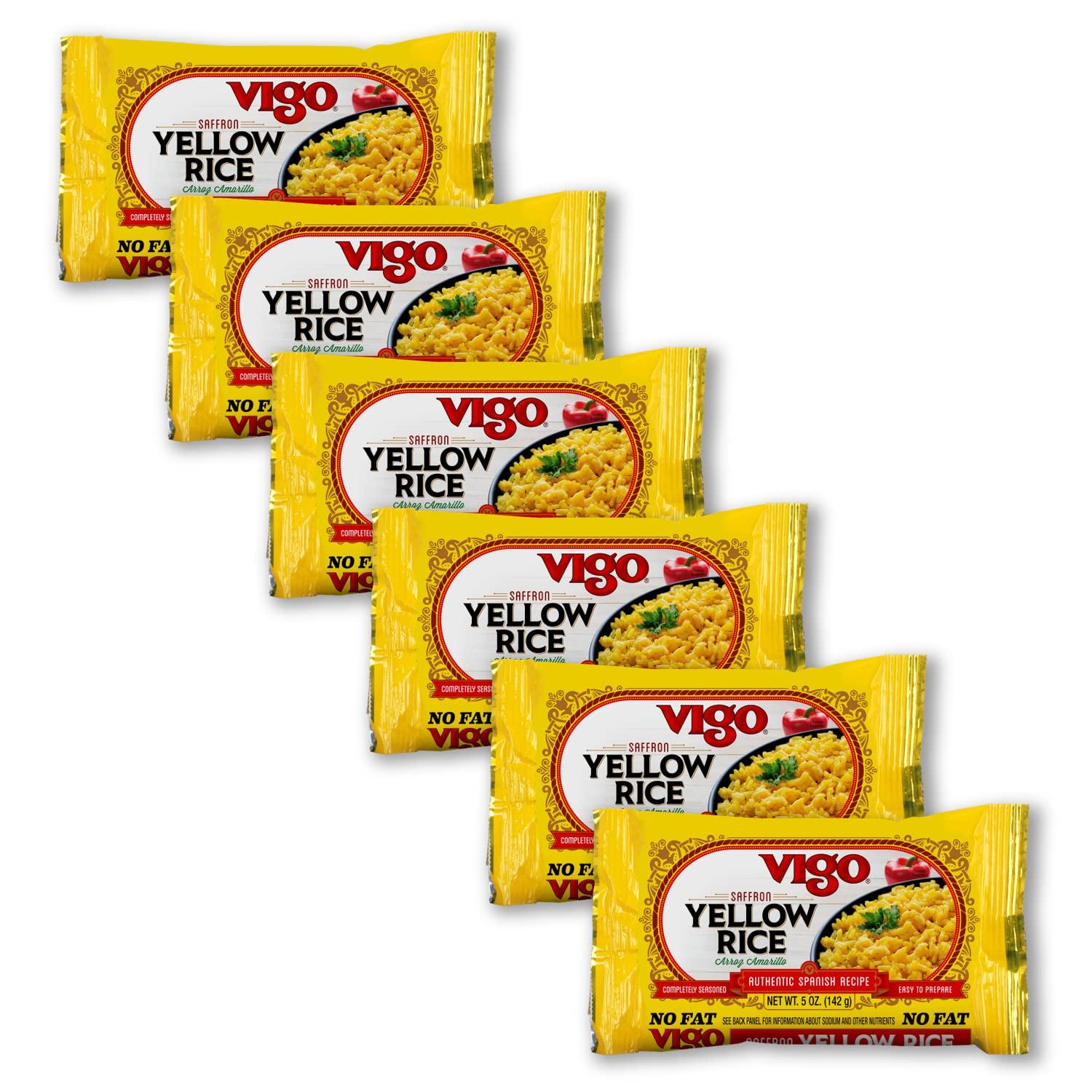 Vigo Authentic Saffron Yellow Rice, Low Fat, 5oz (Pack of 6) Yellow