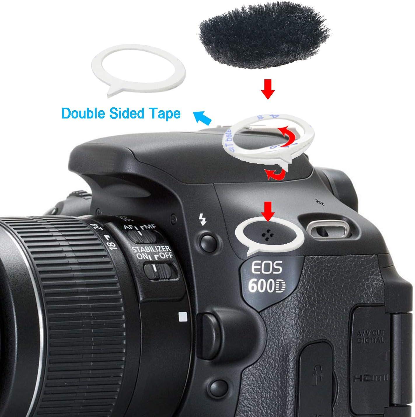 SUNMON Camera Mic Windscreen Dead Cat, Furry Camera Wind Muff Wind Cover for Canon G7X Mark II