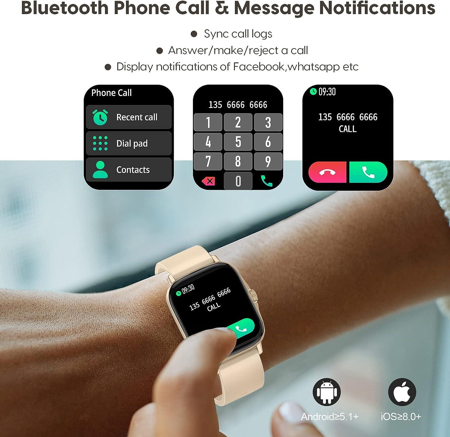 A-TGTGA Smart Watch for Women 150+ Dial/Receive Calls Faces