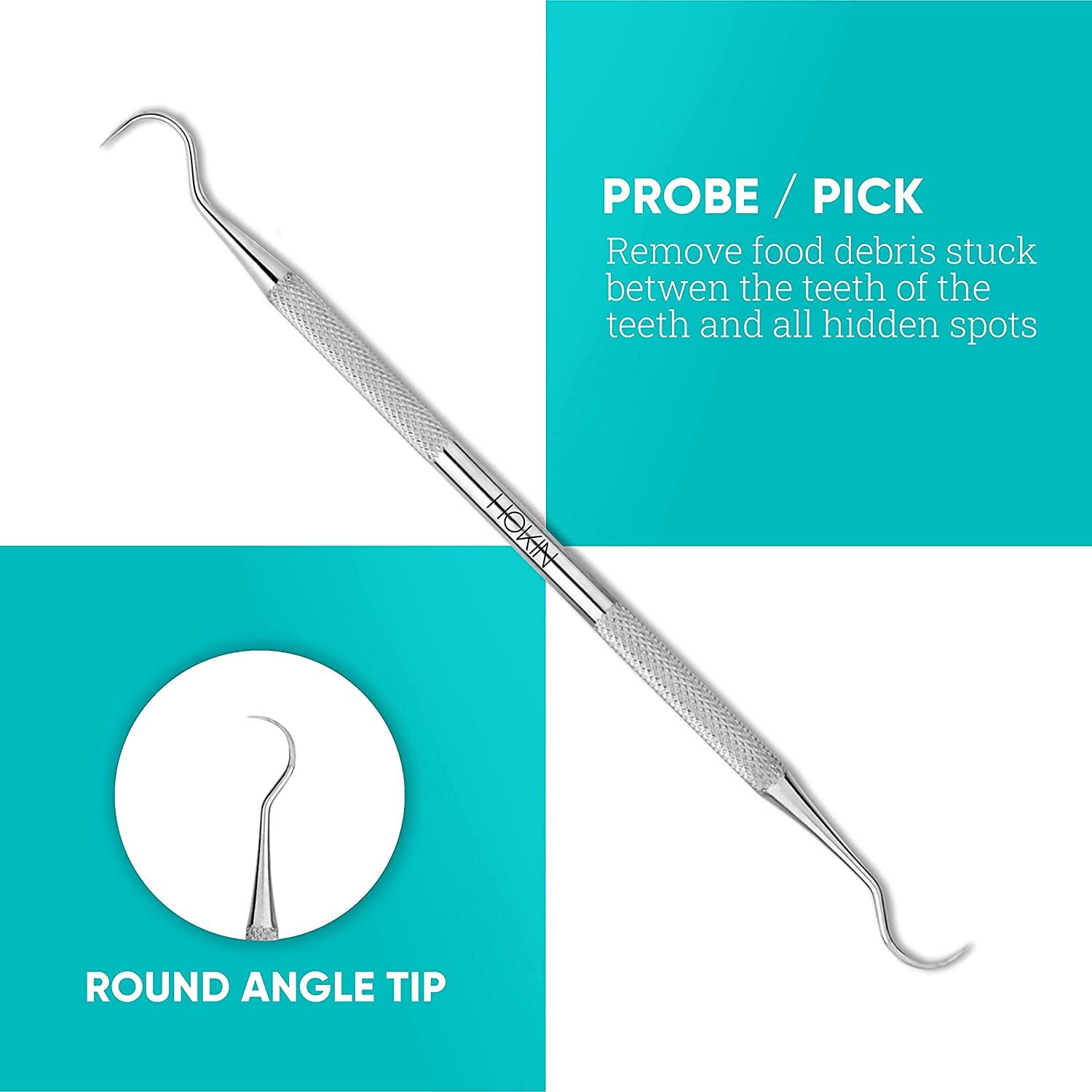 Dental Tools HOKIN Plaque Remover Teeth Cleaning Tool 4 Pcs Dental Care Kit Tooth Filling Repair