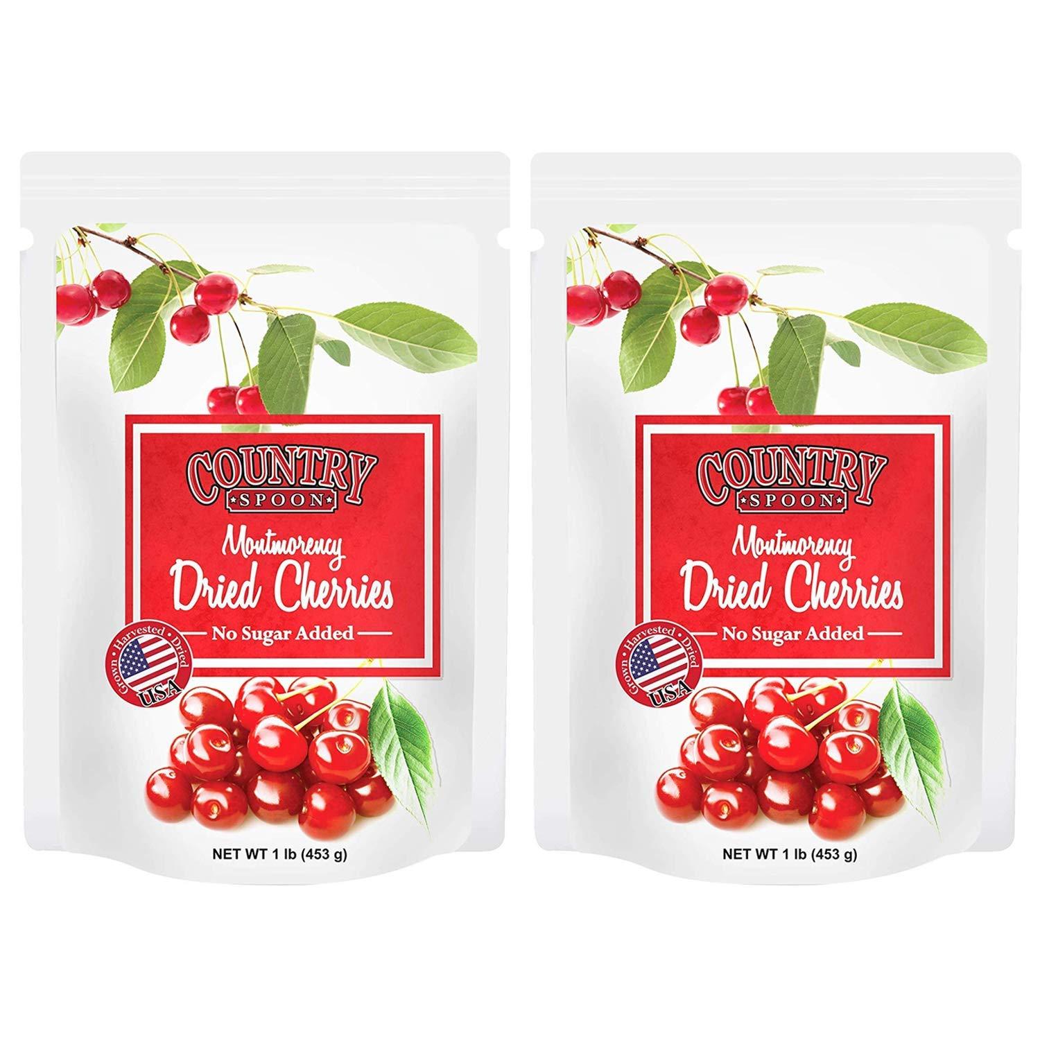 No Sugar Added Dried Tart Montmorency Cherries by Country Spoon (1 lb