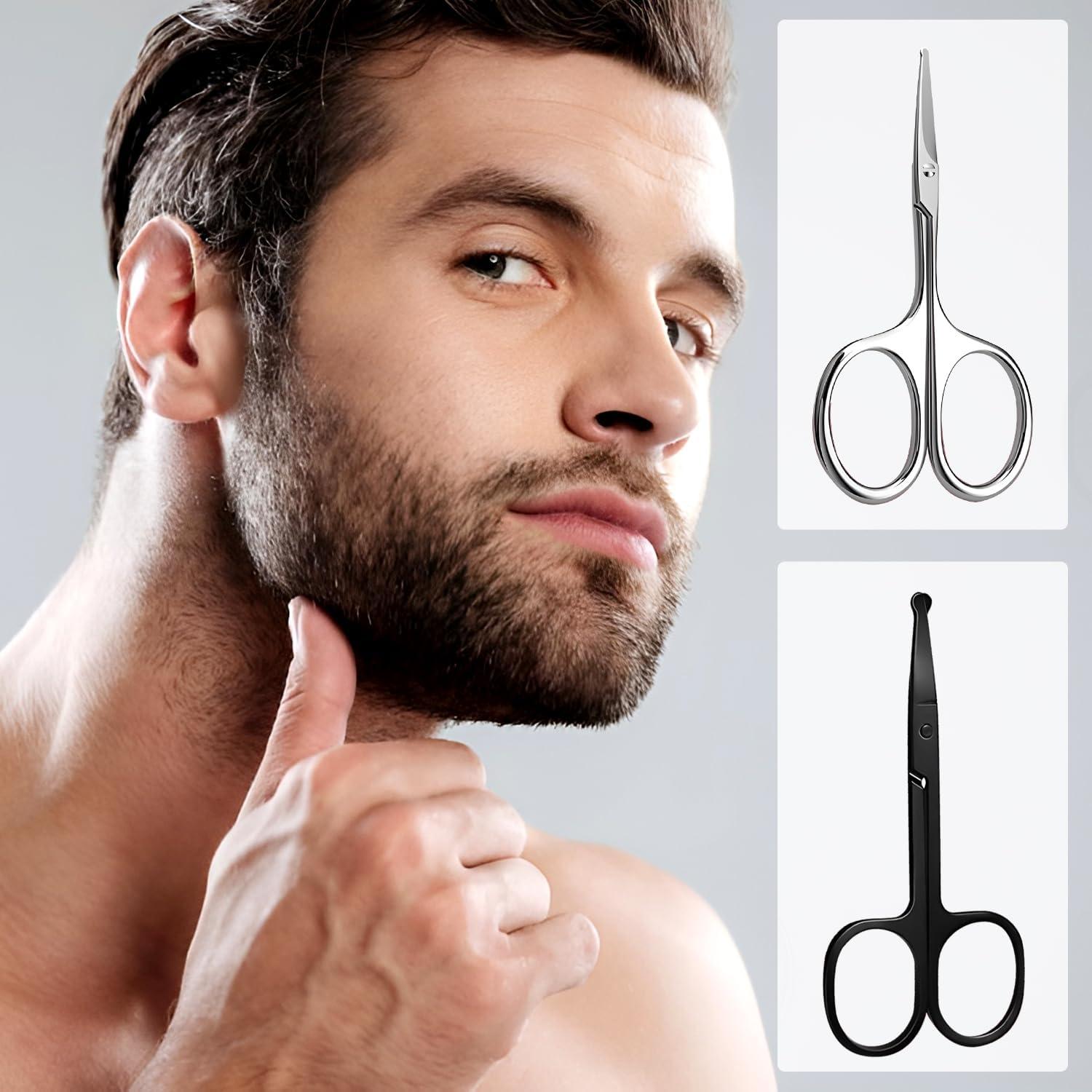 Stainless Steel Nose Hair Scissors Professional Ear and Nose Hair