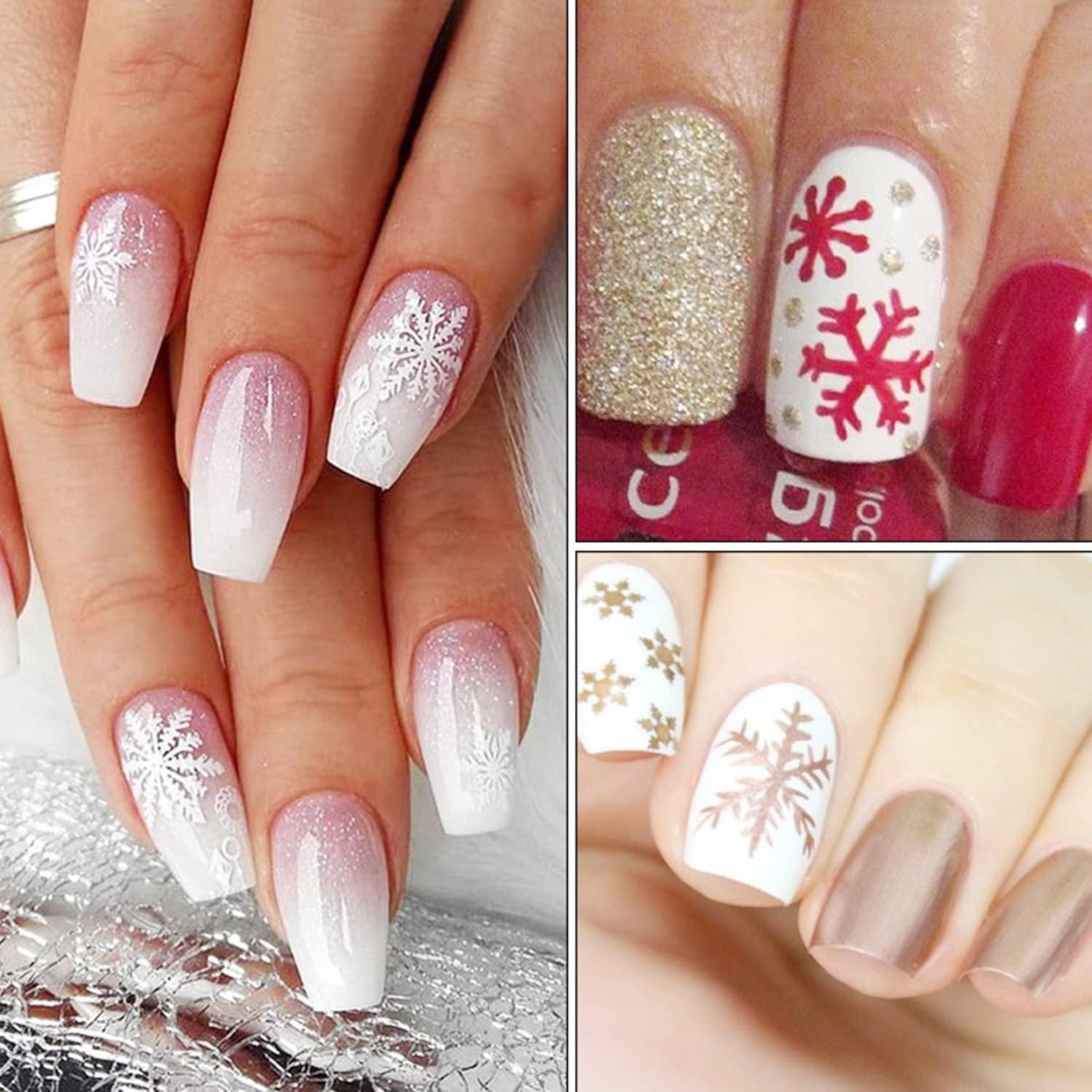 34 White Christmas Nails That Are So Gorgeous, You'd Want Them All! | Christmas  nails acrylic, Acrylic nails coffin pink, Pink acrylic nails
