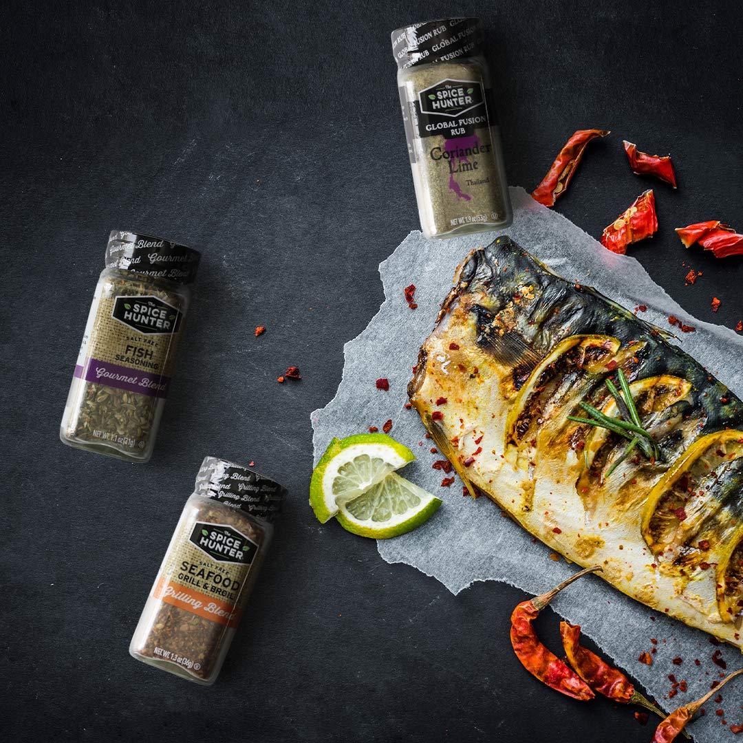 The Spice Hunter Fish Seasoning Blend 1.1oz Jar Authentic Flavors for