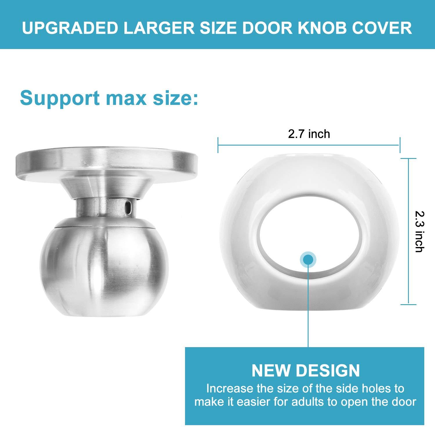 Child Safety Door Knob Covers (4 Pack) New Shape & Structure Design