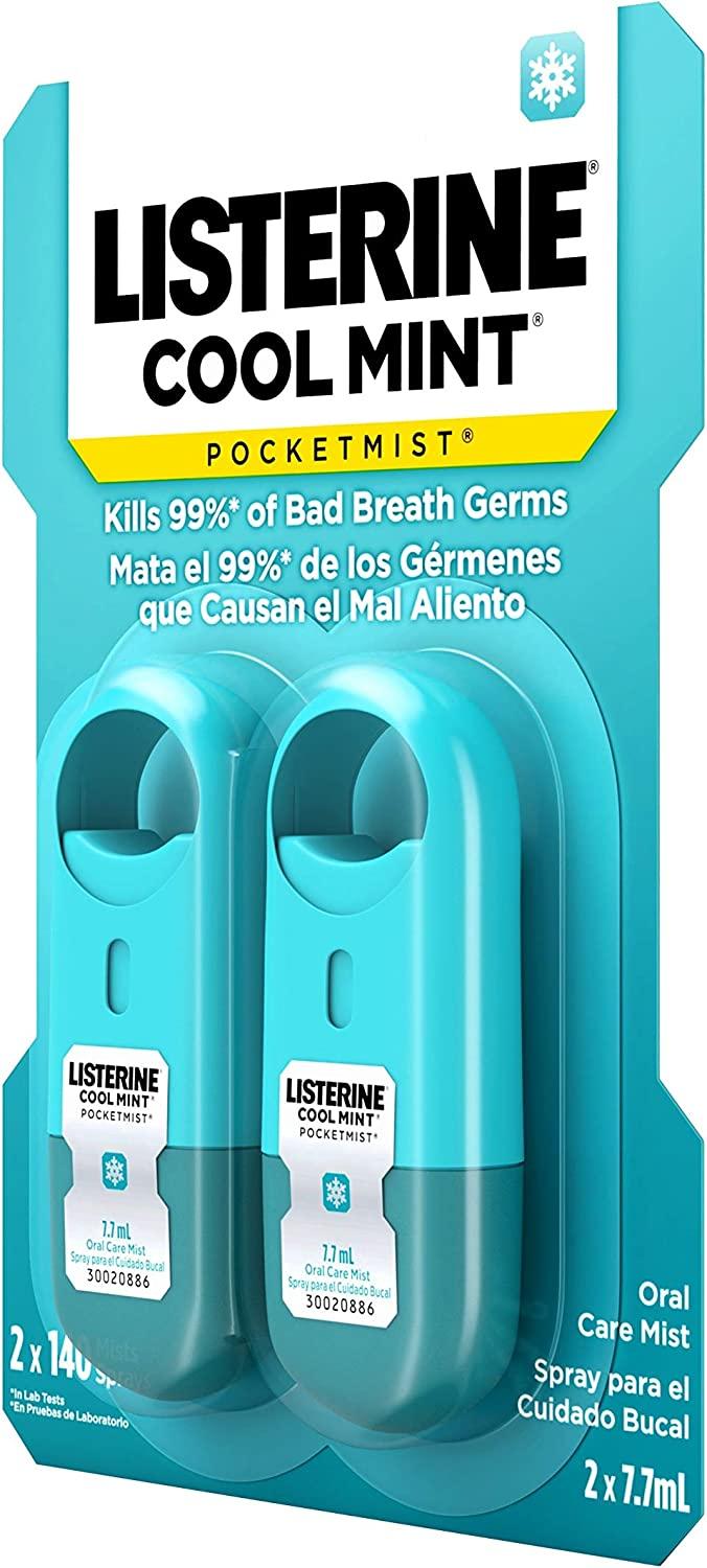 Listerine Pocketmist Cool Mint Oral Care Mist to Get Rid Of Bad Breath
