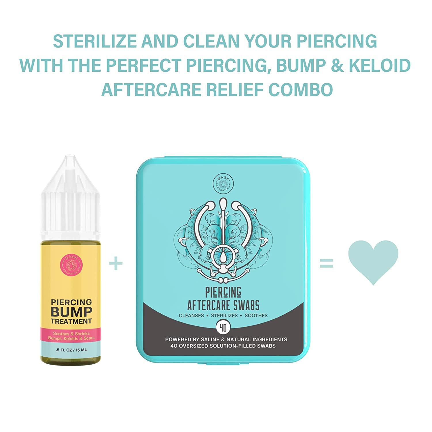 Base Labs Keloid Bump Removal Swabs Medicated Piercing Aftercare
