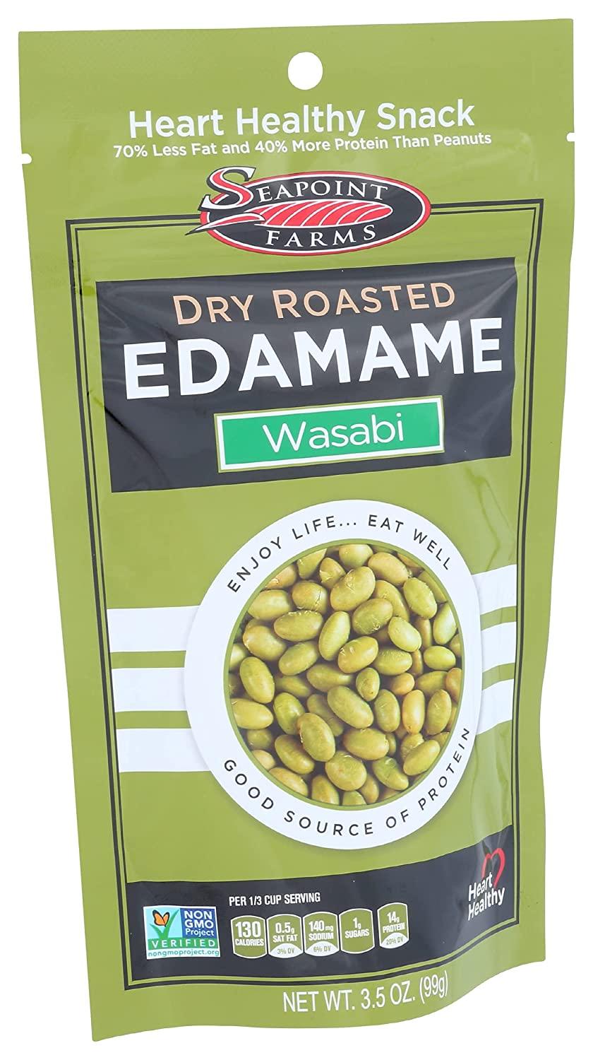 Seapoint Farms Dry Roasted Edamame, Wasabi, 3.5 Oz