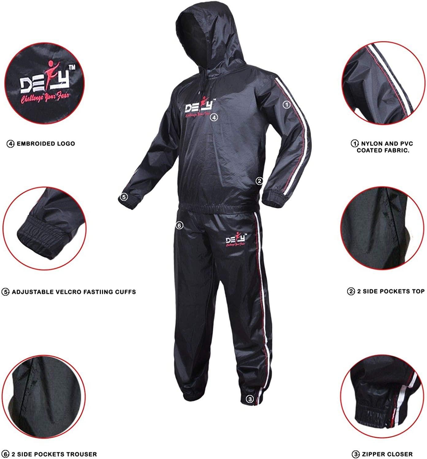 DEFY Heavy Duty Sweat Suit Sauna Exercise Gym Sauna Suit Fitness