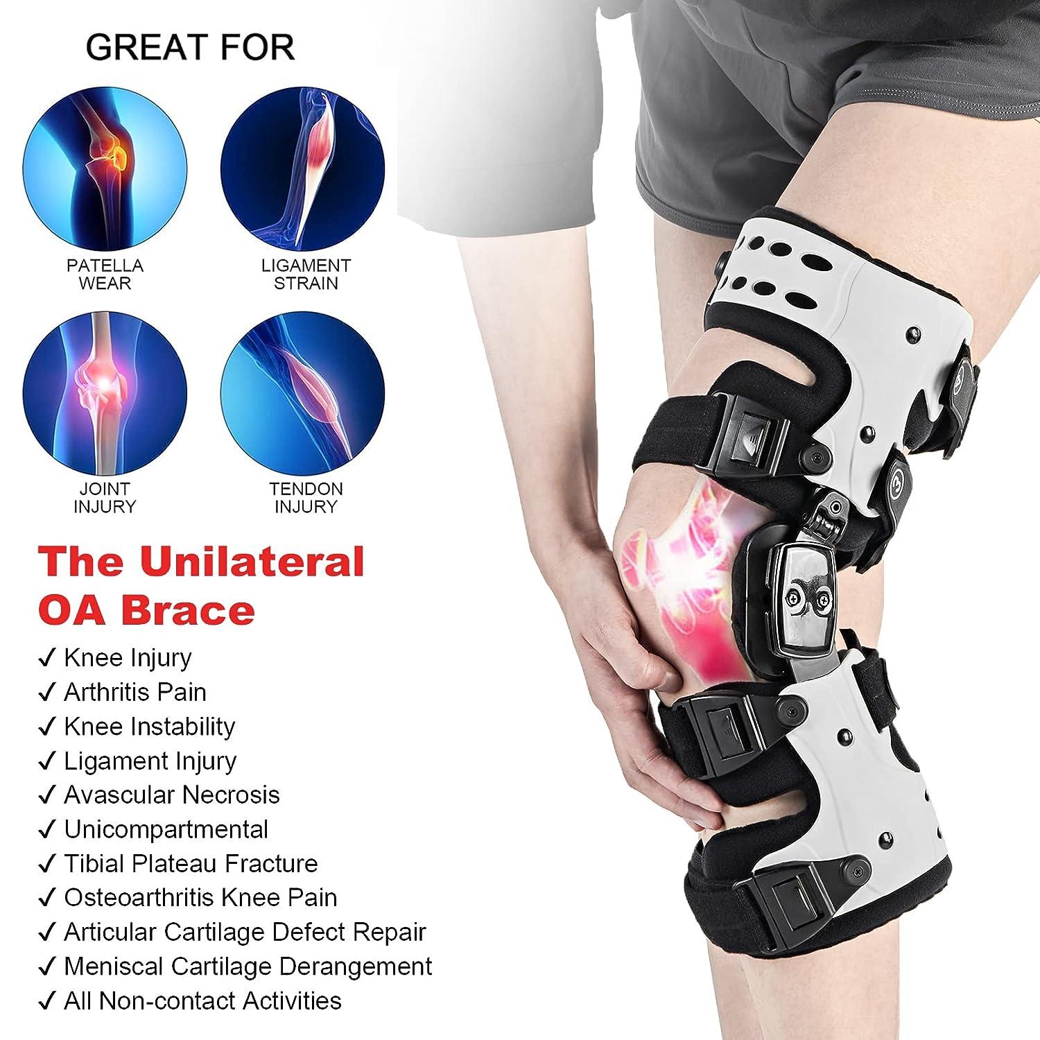  BraceAbility Osteoarthritis Unloader Knee Brace - Best  Tricompartmental OA Support for Bone on Bone Arthritis Pain, Medial or  Lateral Compartment Valgus Unloading, Arthritic Cartilage Repair (Right) :  Health & Household