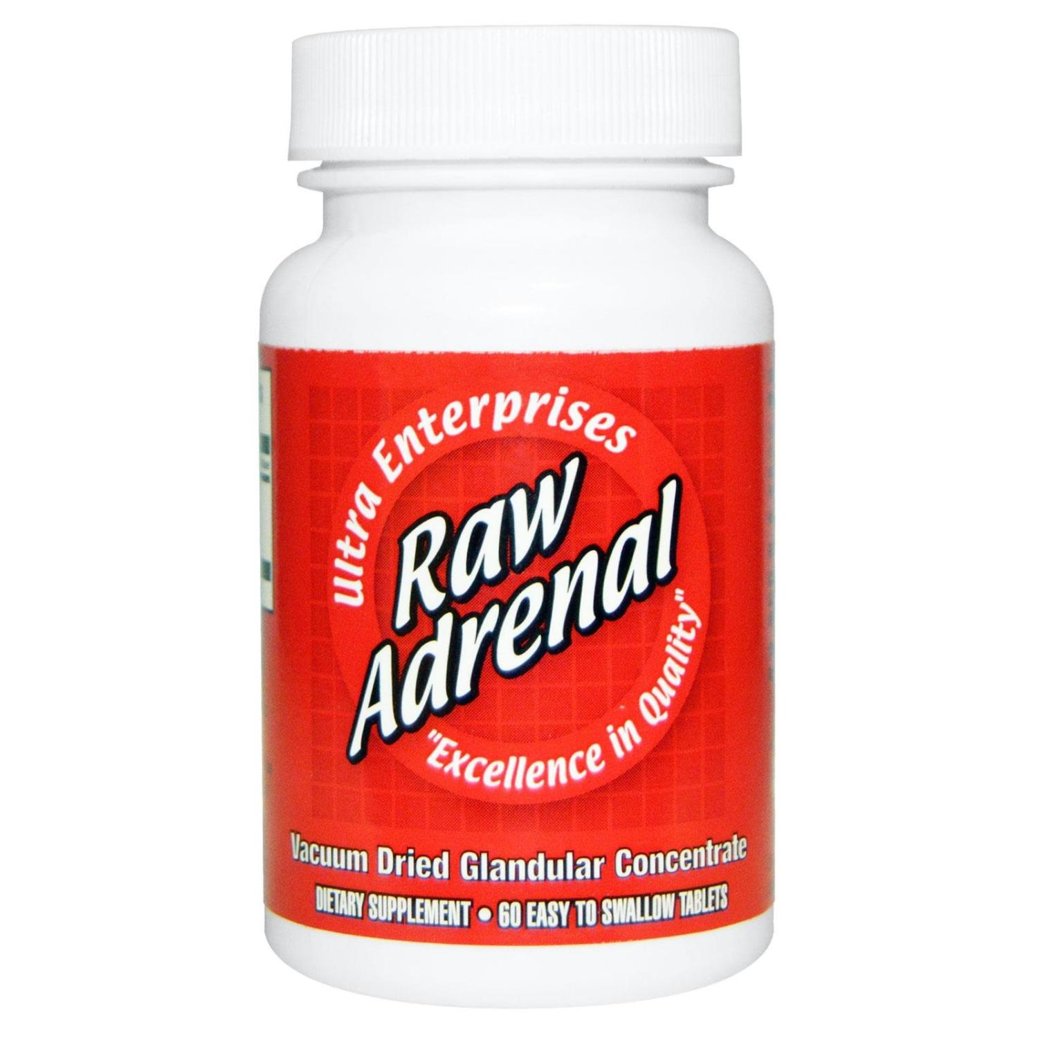 ULTRA Enterprises Raw Adrenal 200mg 60 Tablets Glandular Support