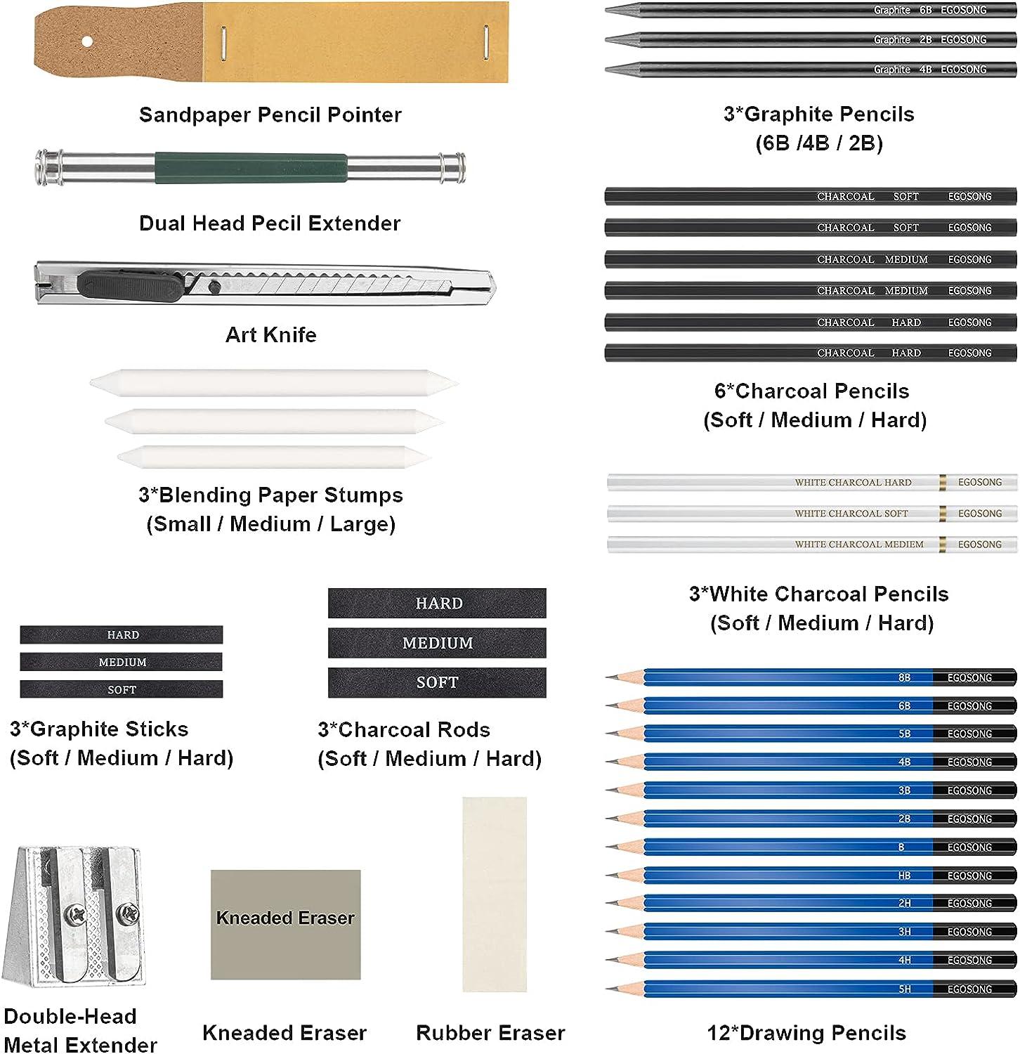 Sketch Pencils Set Art Supplies, 41-Piece Professional Drawing Set