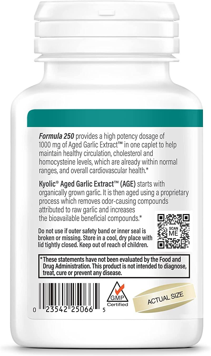 Kyolic Aged Garlic Extract 250 Cardiovascular Health 60 Vegan Capsules