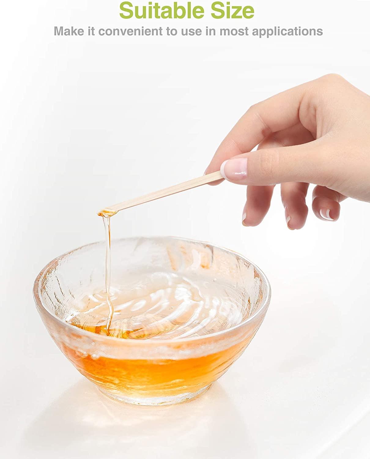 Elitehood 400 Pack Waxing Sticks Small Eyebrow Wax Sticks Wax Spatulas