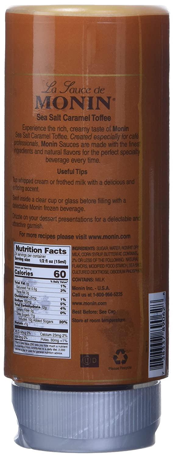 Monin Sea Salt Caramel Toffee, Rich & Buttery Flavor with Creamy