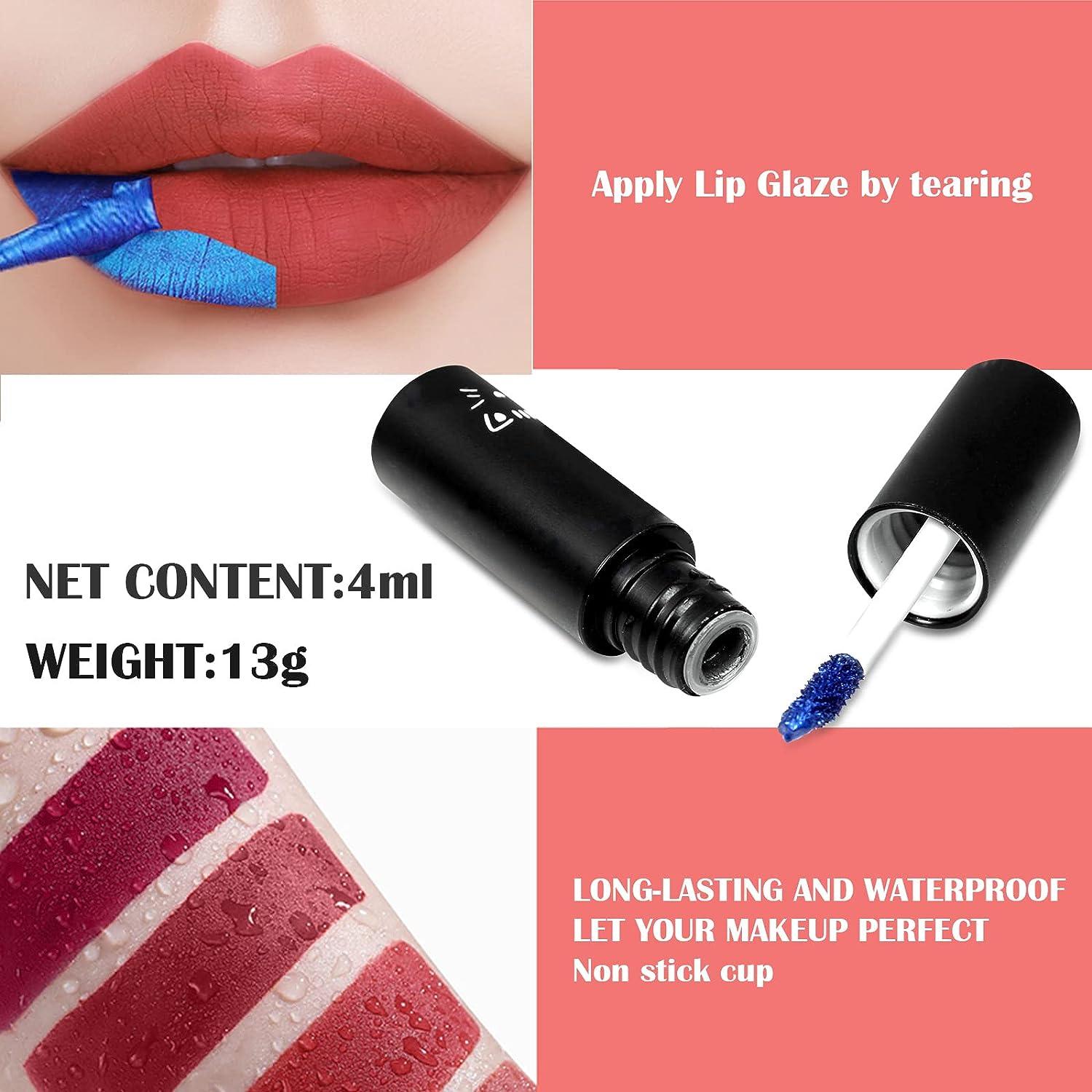 DAGEDA 5 Colors Lip Stain,Peel Off Lip Stain Lip Tint,Tattoo Color Lip