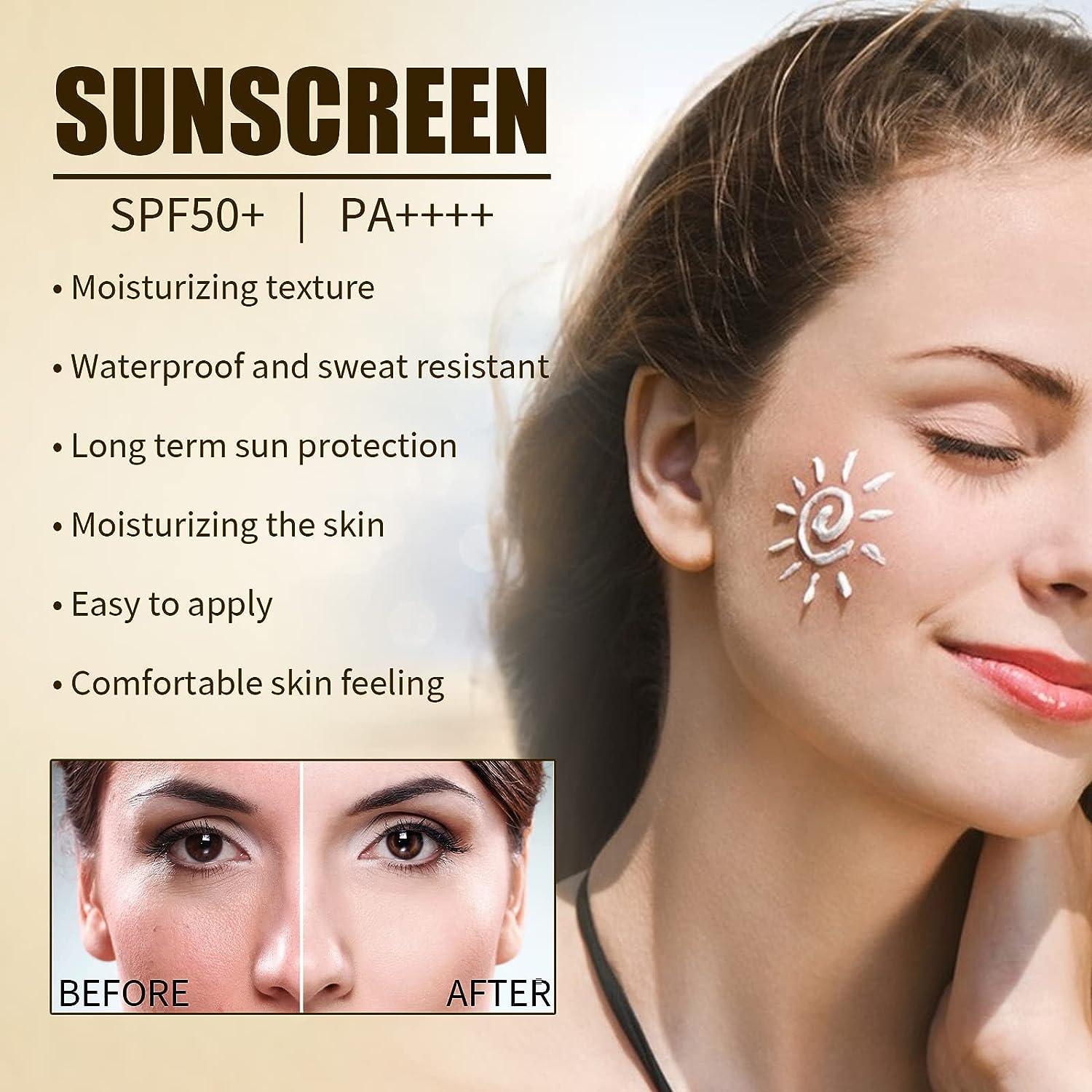 Rice Probiotic Sunscreen Sun Protection SPF 50 UVA with Wide Spectrum Sun Protection for Face (1PCS)