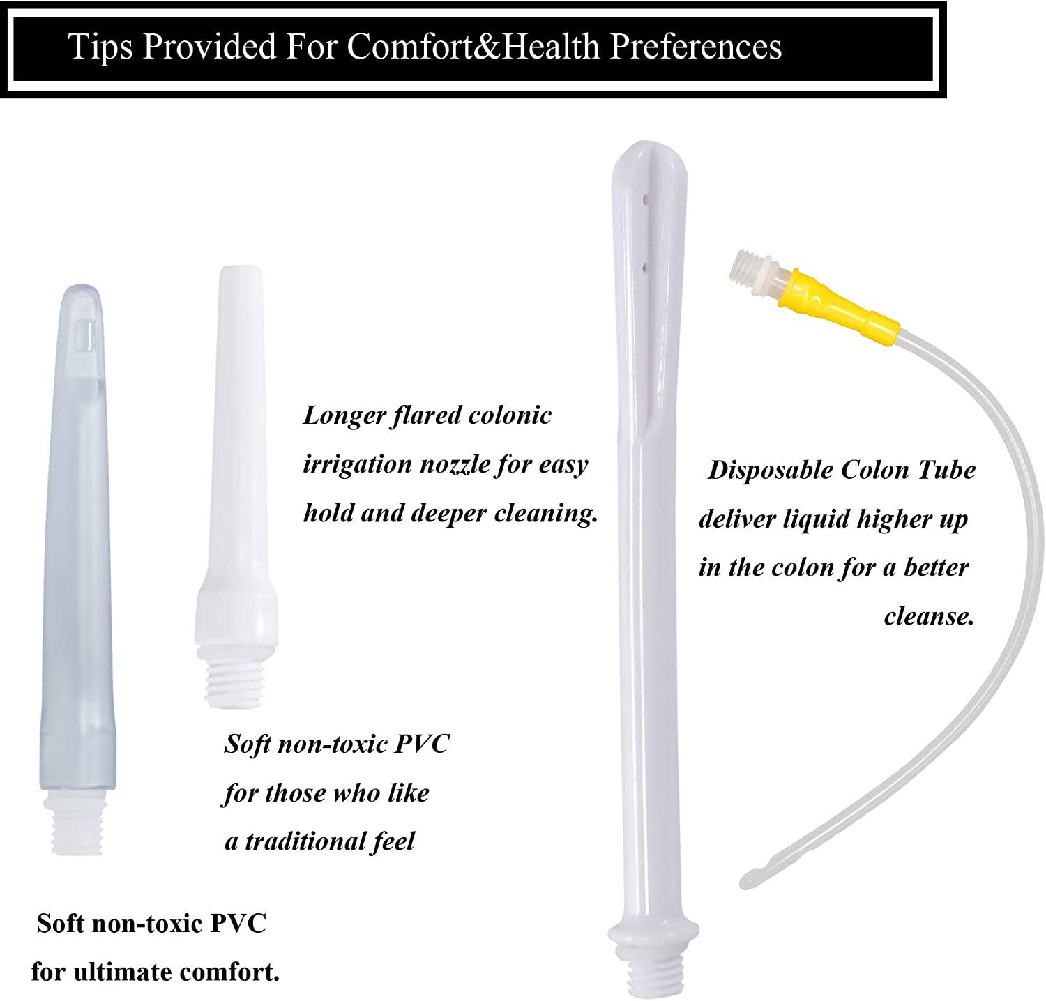 Topquafocus Large Enema Bucket Kit Antibackflow Enema Kit for Colon