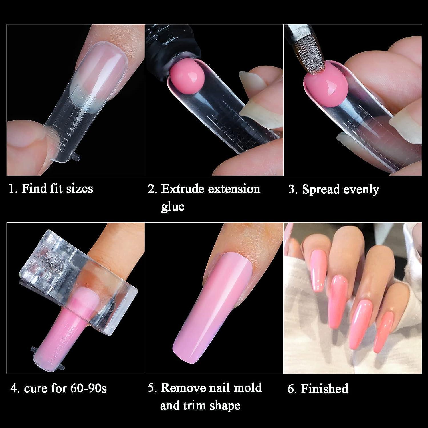 Picture tutorial: builder gel extensions on a form (and it's also part 1 of  a builder gel ombre tutorial - the white layer) : r/DIYGelNails