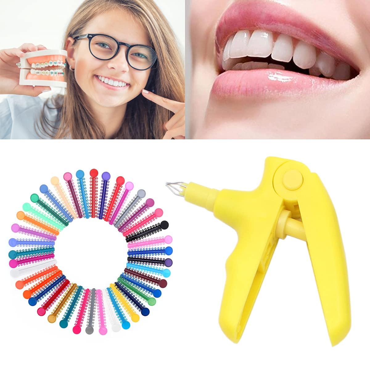 Orthodontic Braces Kit Ligature Gun Dispenser Tools and Multicolor